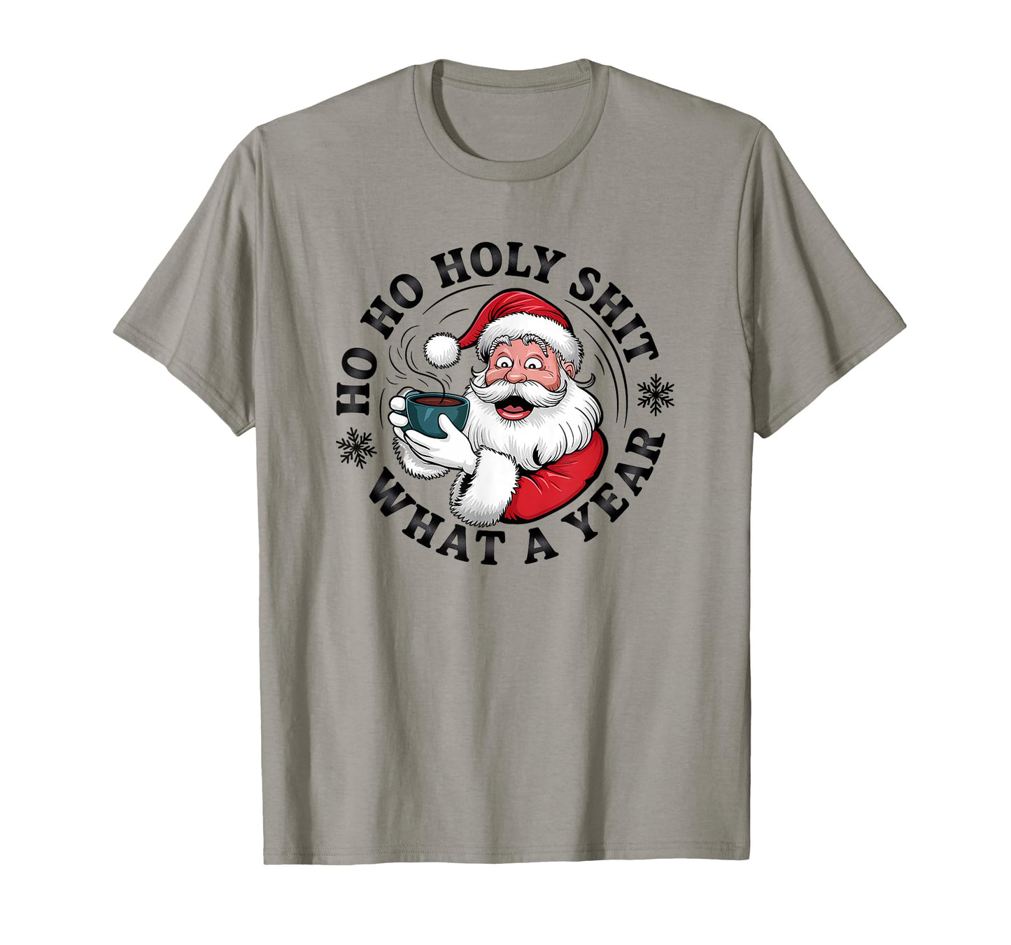 Funny Santa Coffee Christmas Holiday Fun T-Shirt