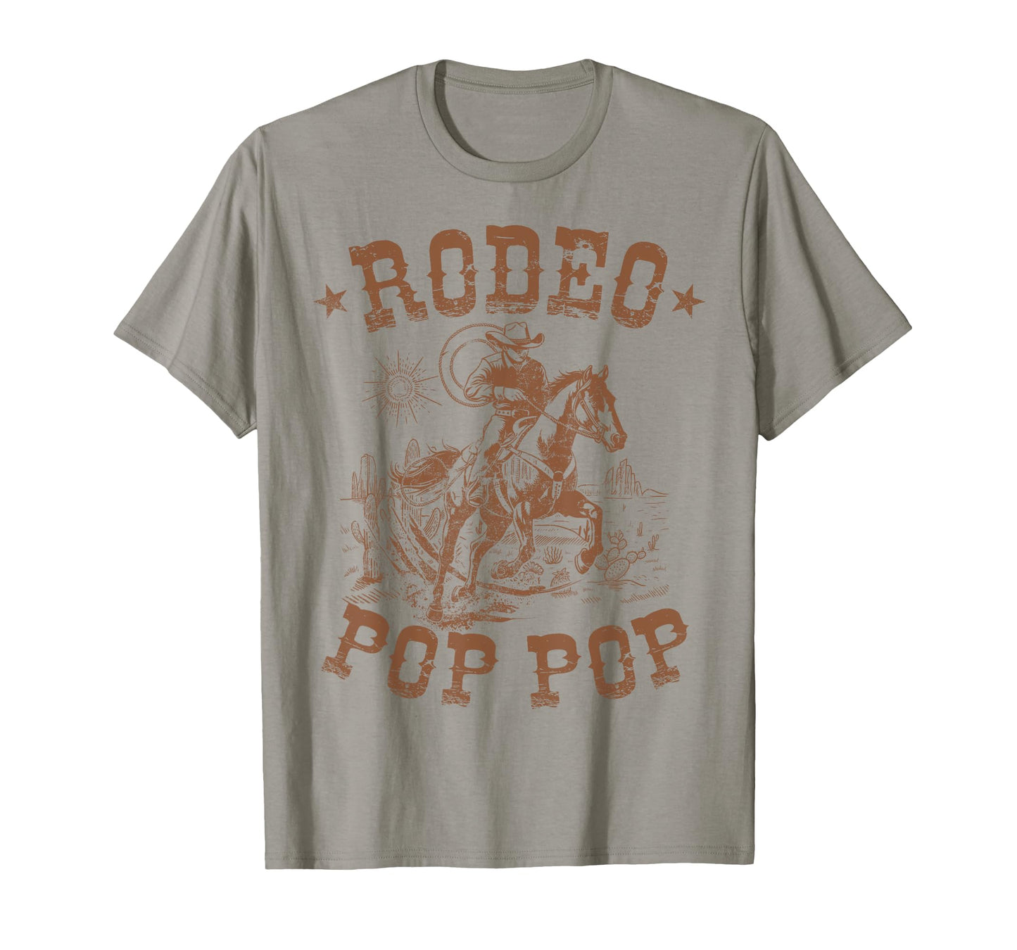 Rodeo Pop Pop Western Cowboy Family Matching Father's Day T-Shirt