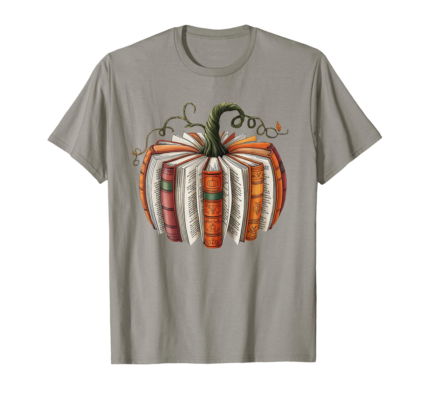 Women Fall Pumpkin Book Librarian Teacher Halloween Reading T-Shirt