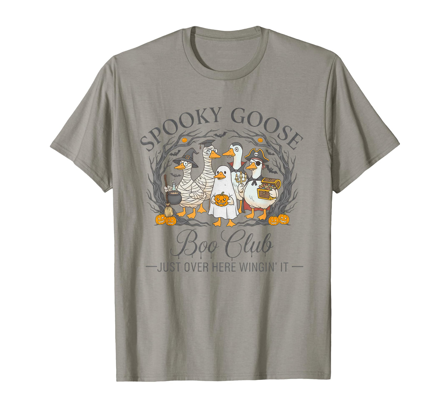 Spooky Goose Boo Club Tee Funny Halloween Group Costume T-Shirt