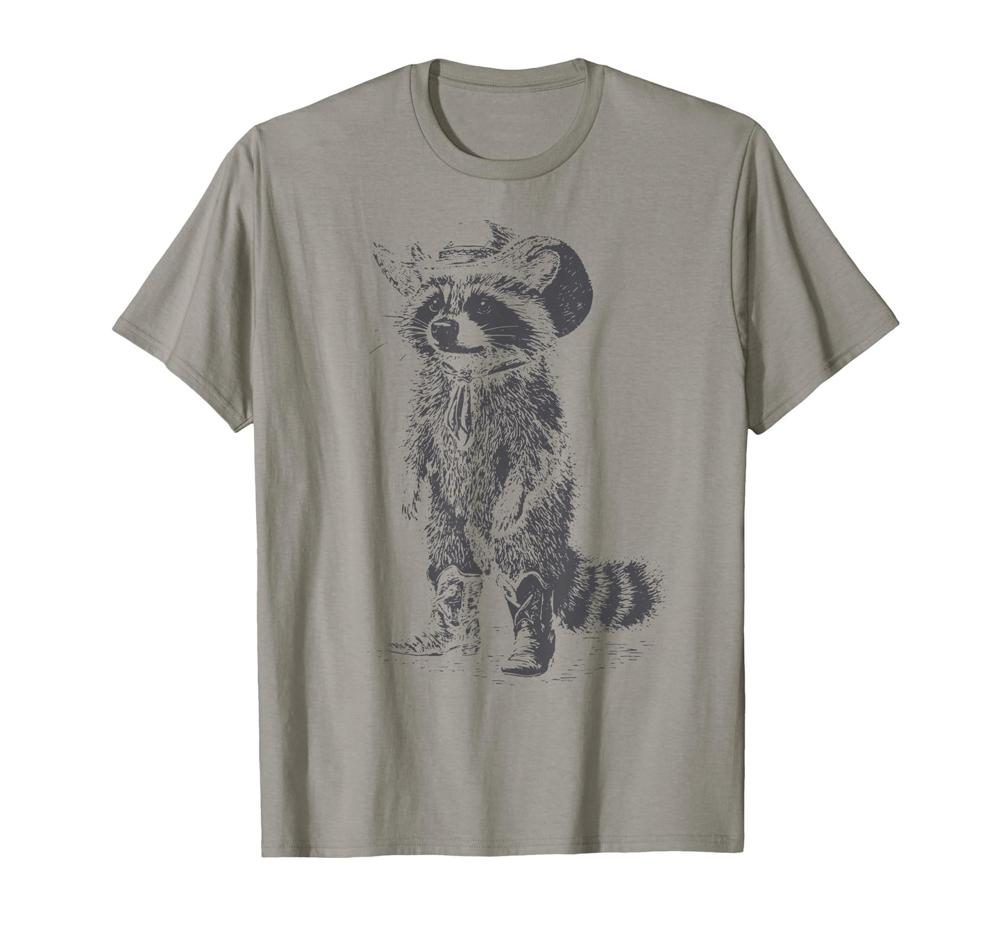 Vintage Raccoon Cowboy Cowgirl Trash Panda Country Western T-Shirt