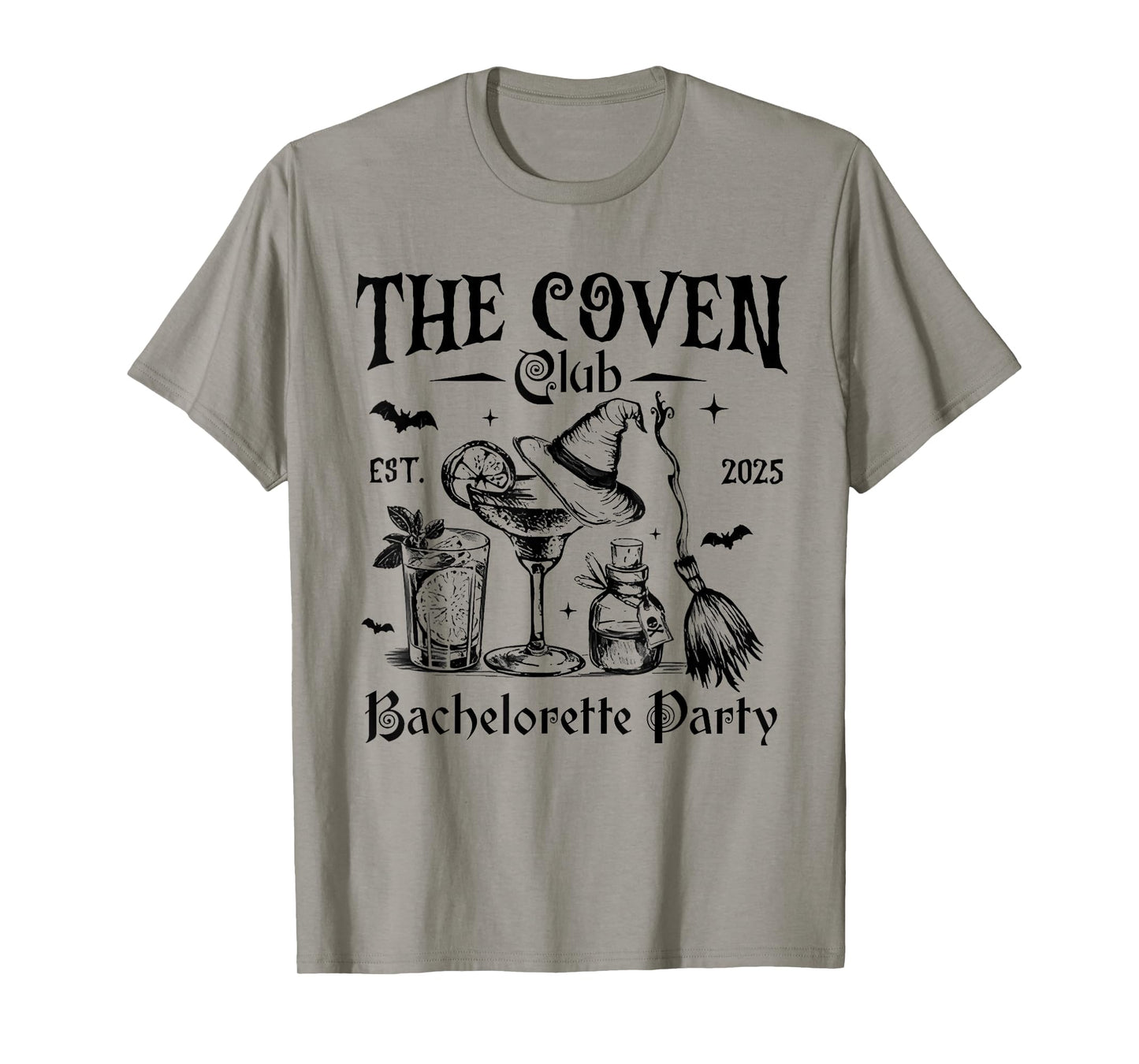 The Coven Club Witch Bachelorette Est 2025 Gothic Halloween T-Shirt