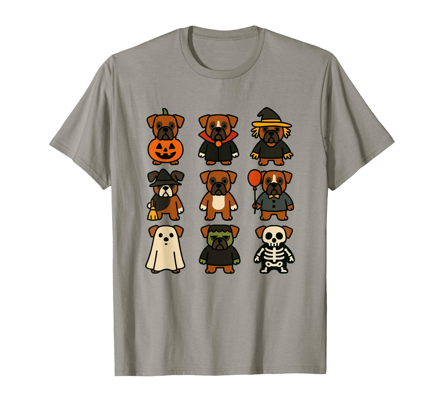 Boxer Dog Halloween Costume Funny Scary Dog Ghost Witch T-Shirt