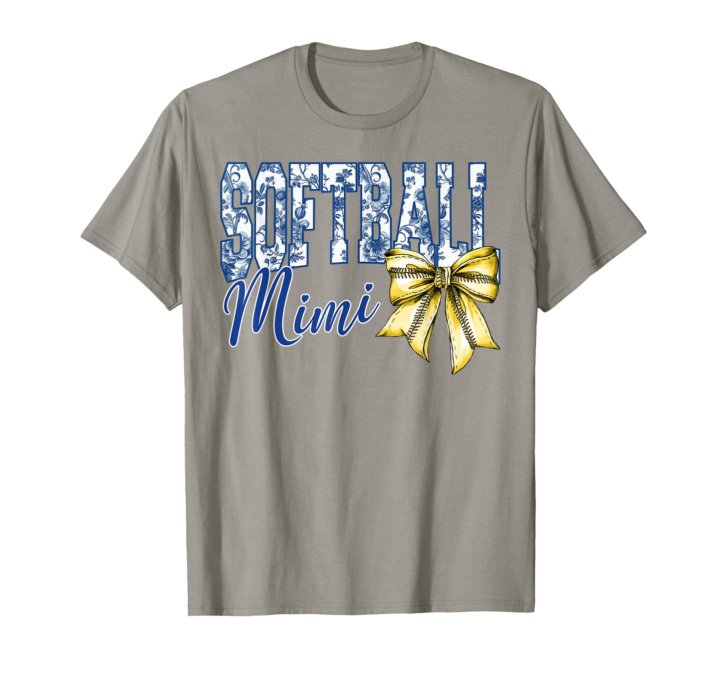 Softball Mimi Coquette Bow Game Day Grandma Softball Game T-Shirt