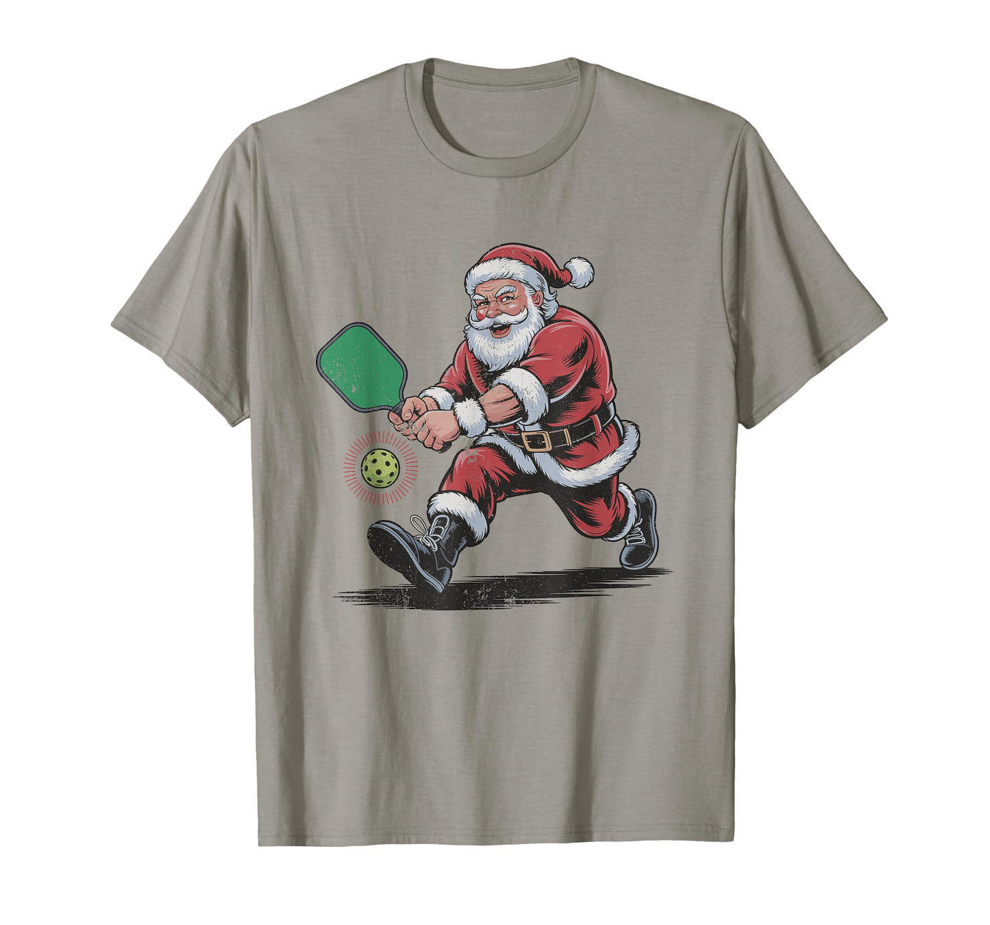 Santa Playing Pickleball Retro Vintage 90s Christmas Holiday T-Shirt
