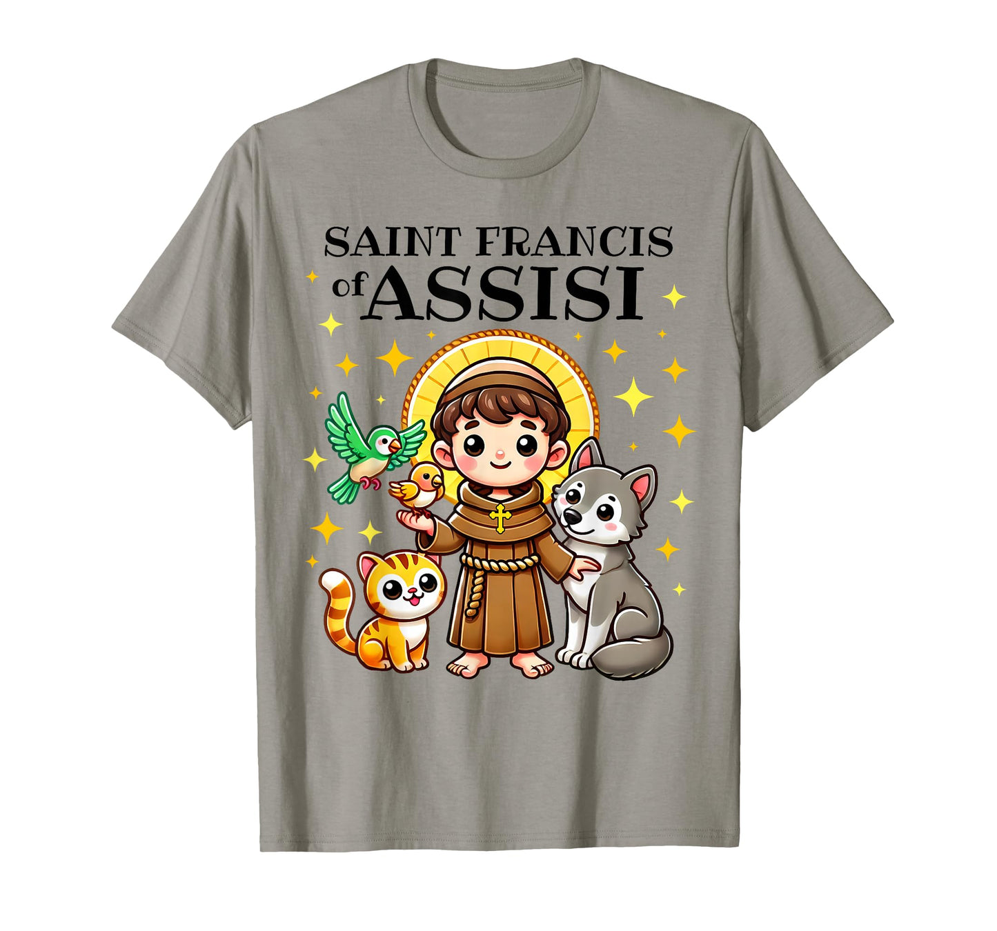 Saint Francis of Assisi Saint of Animals Catholic for kids T-Shirt
