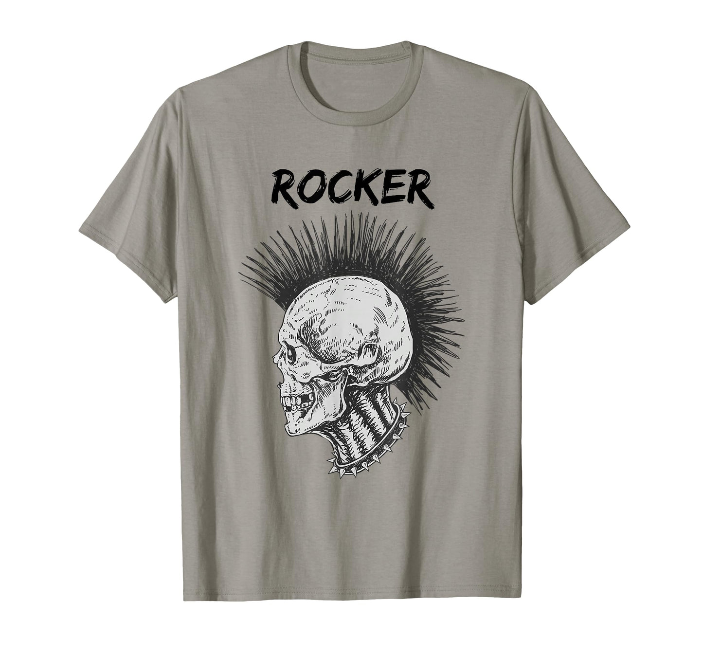 Rocker Skeleton Guitar Skater Cool Halloween Punk Rock T-Shirt