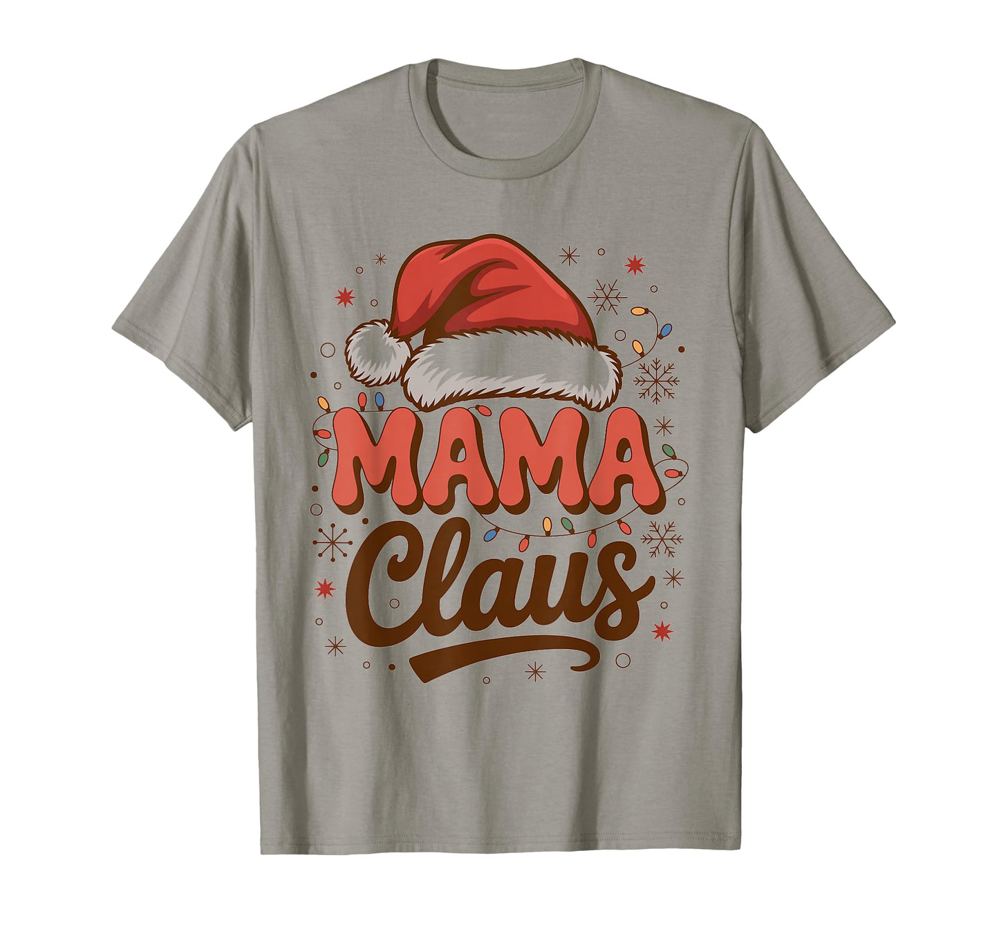 Mama Claus Christmas tee Matching Santa Family Holiday T-Shirt