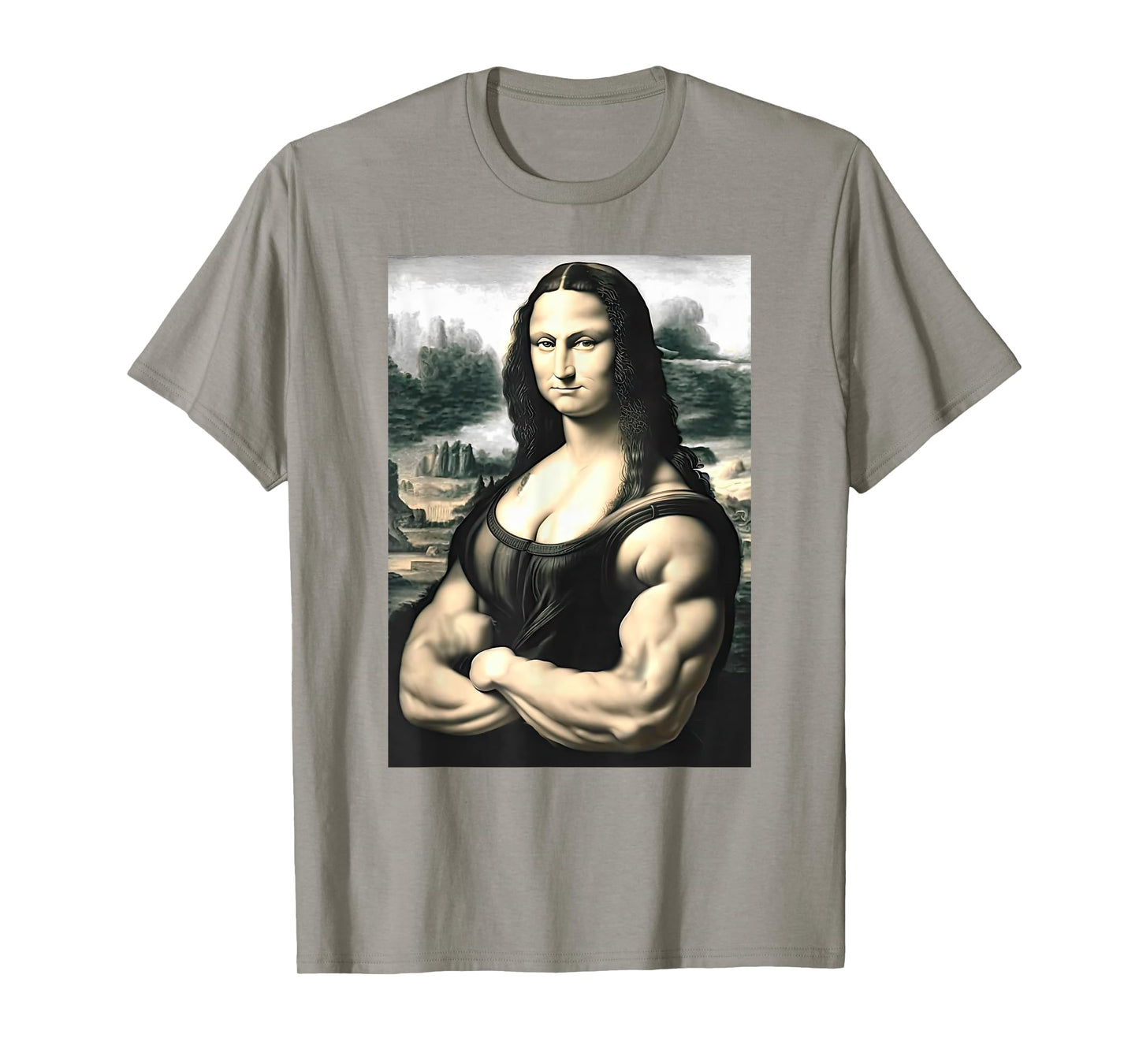 Mona Lisa Bodybuilding Parody Leonardo Da Vinci Men woman T-Shirt