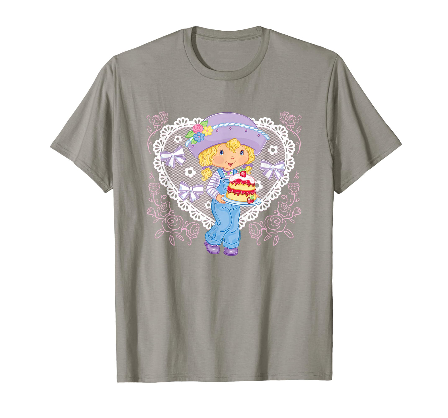 Strawberry Shortcake Cute Coquette Angelcake Big Chest Logo T-Shirt