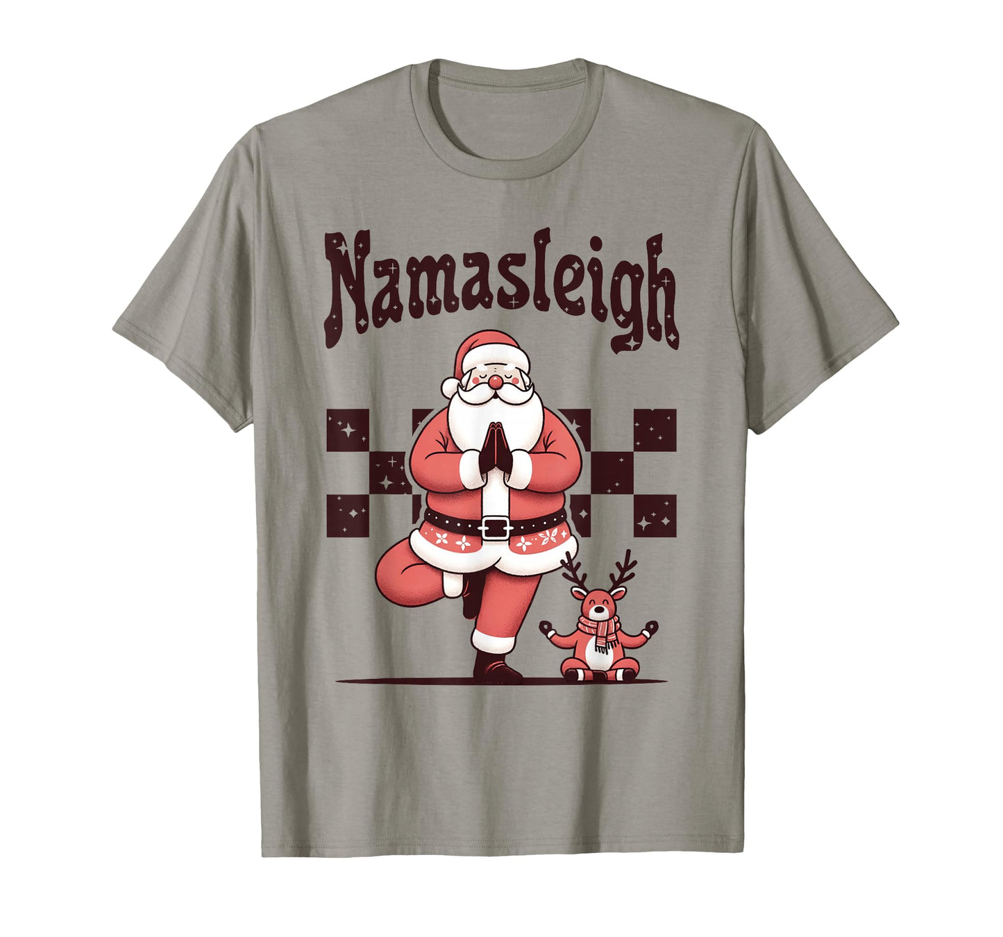 Namasleigh Christmas Santa Yoga Lover Funny T-Shirt