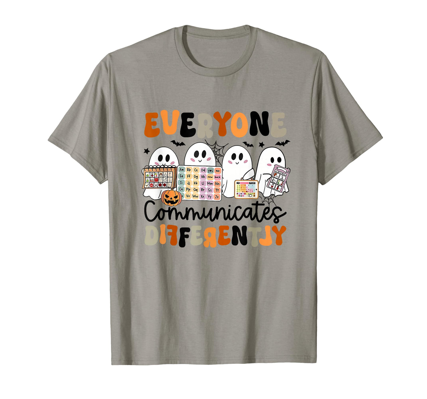 Halloween SLP Groovy Everyone Communicates Differently Sped T-Shirt
