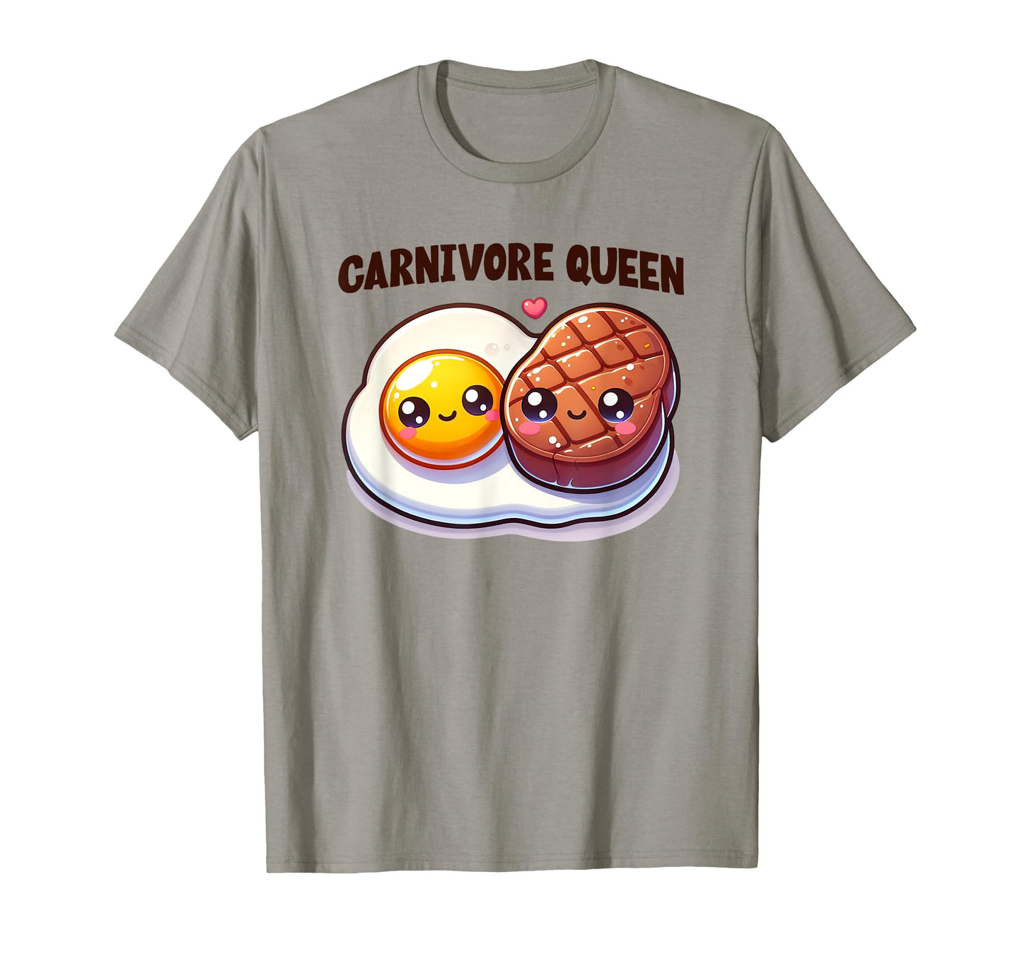 Carnivore Queen Keto Diet Cute Steak Egg Gym Fitness Workout T-Shirt