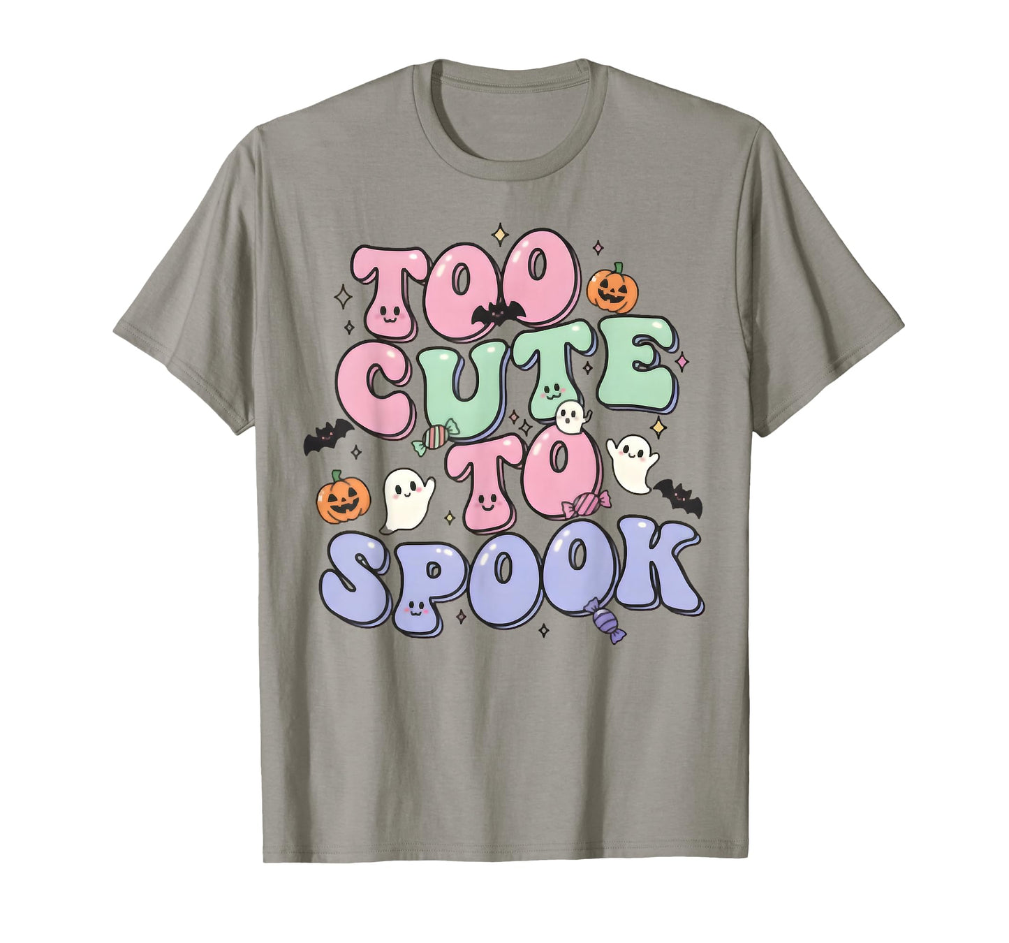 Too Cute to Spook, Trick Or Treat, Groovy Spooky Halloween T-Shirt