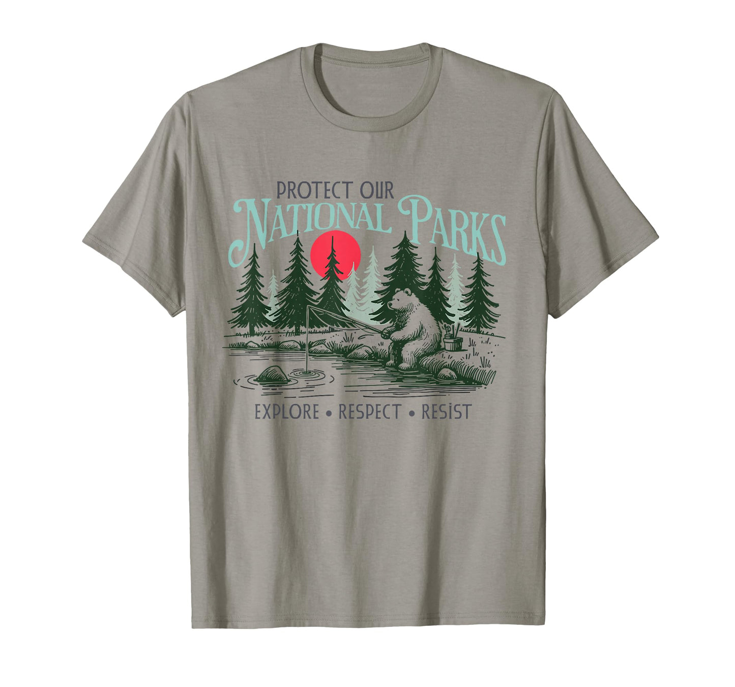 Protect Our National Parks Retro Vintage Womens Mens T-Shirt