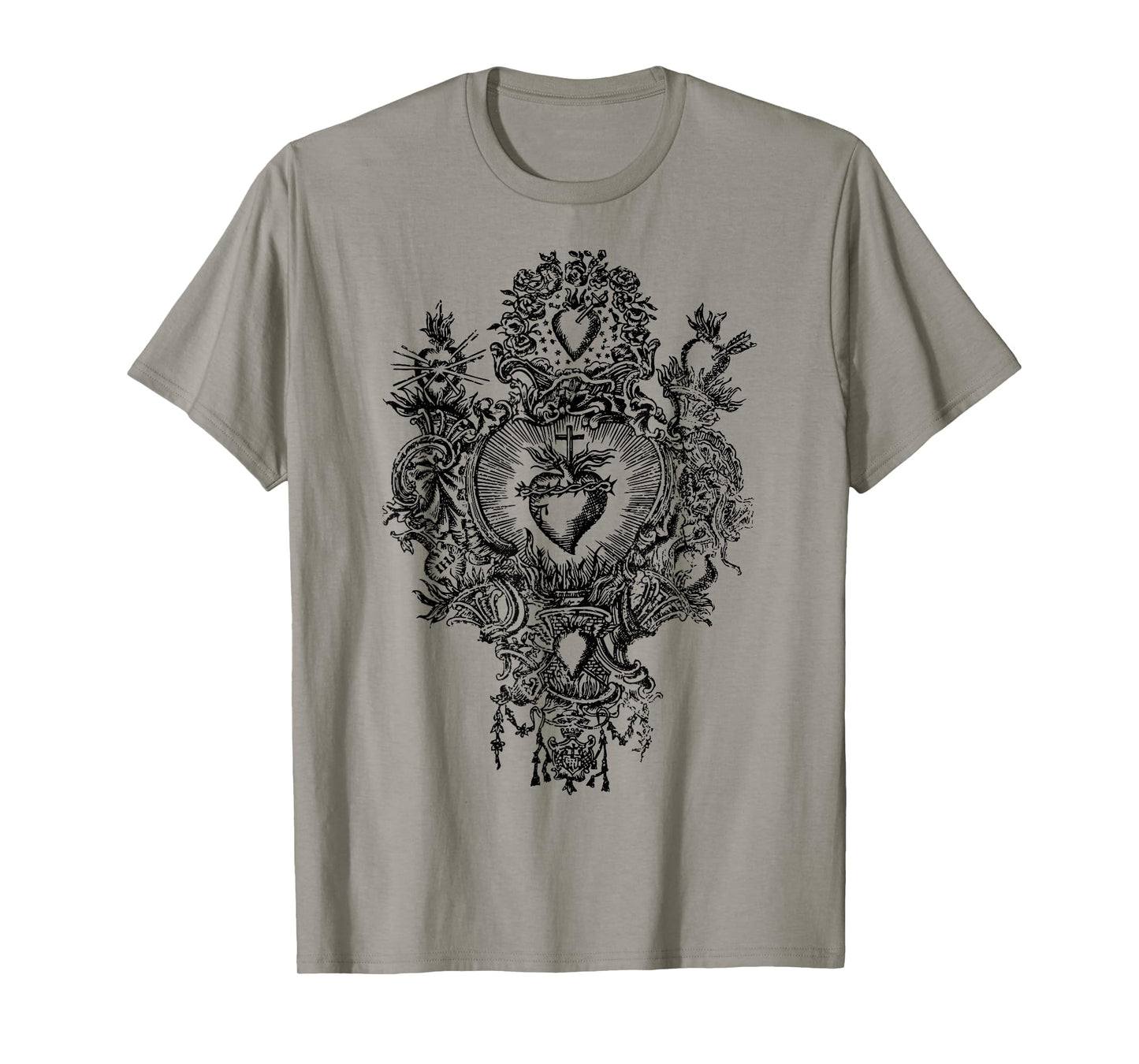 Devotion to the Sacred Heart of Jesus Vintage Catholic Art T-Shirt