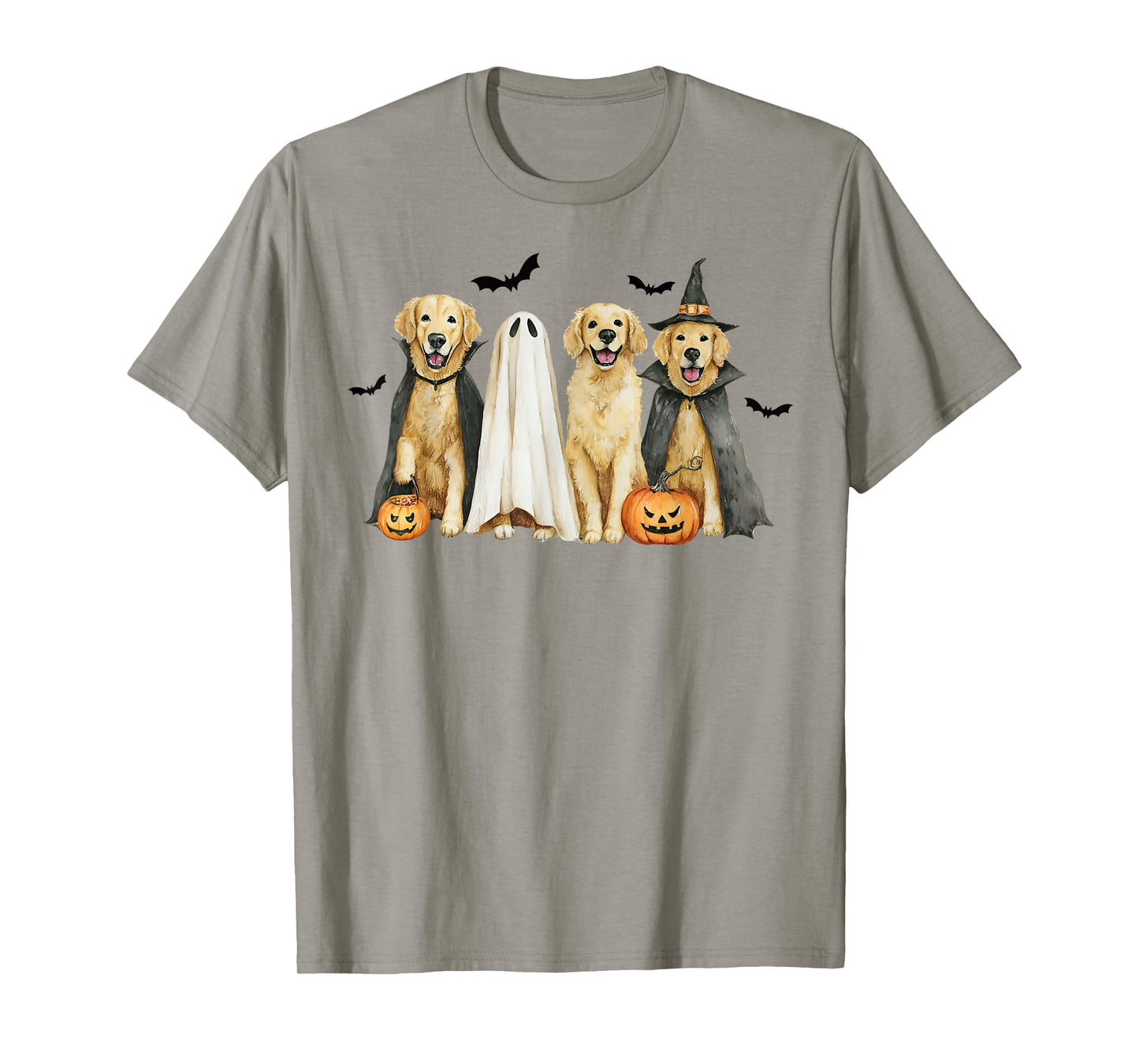 Golden Retriever Dogs Ghost Boo Witch Costume Halloween T-Shirt