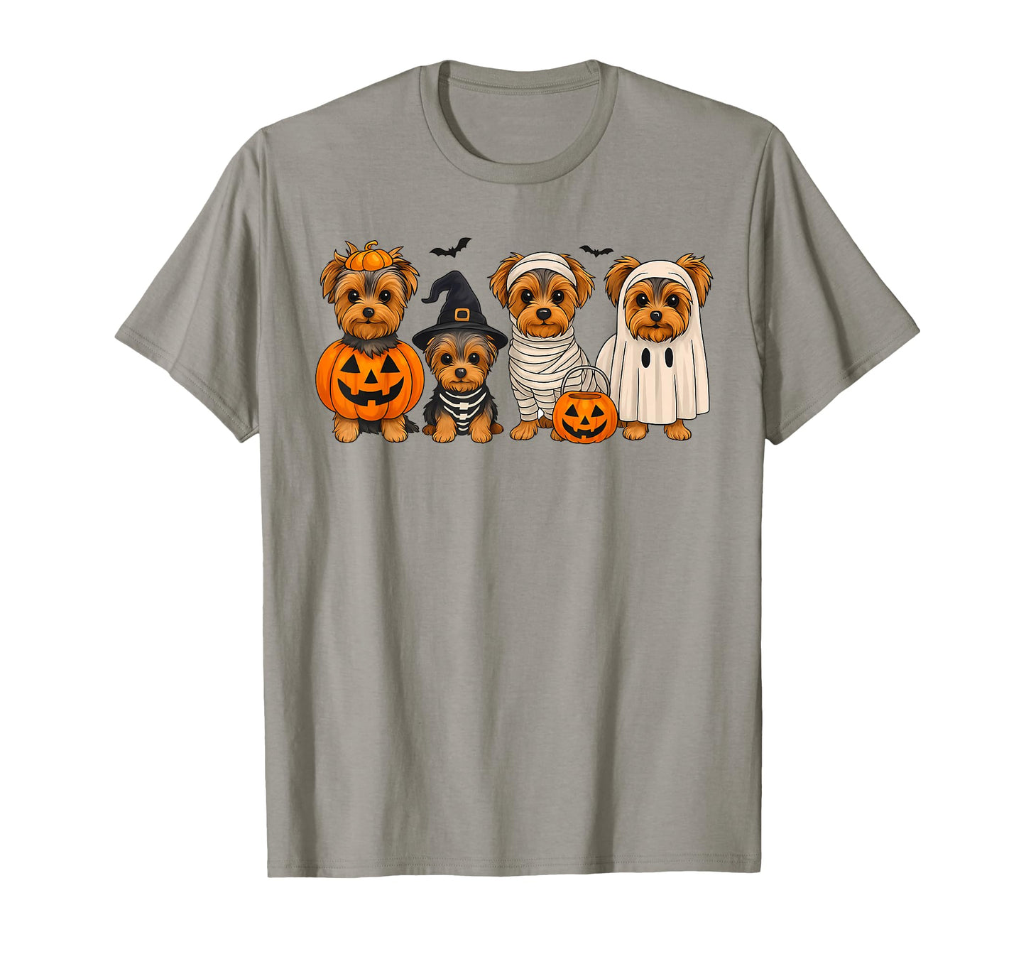 Yorkie Mom Yorkshire Terrier Halloween Vibes Spooky Boo T-Shirt