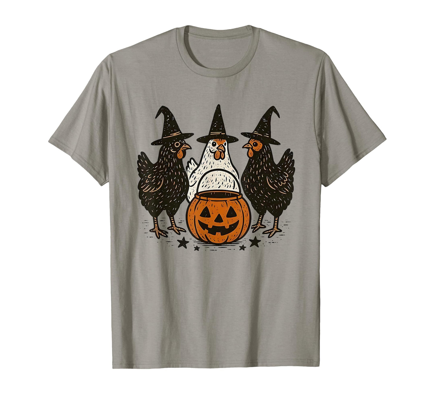 Chick Or Treat Halloween Witch Spooky Chicken T-Shirt