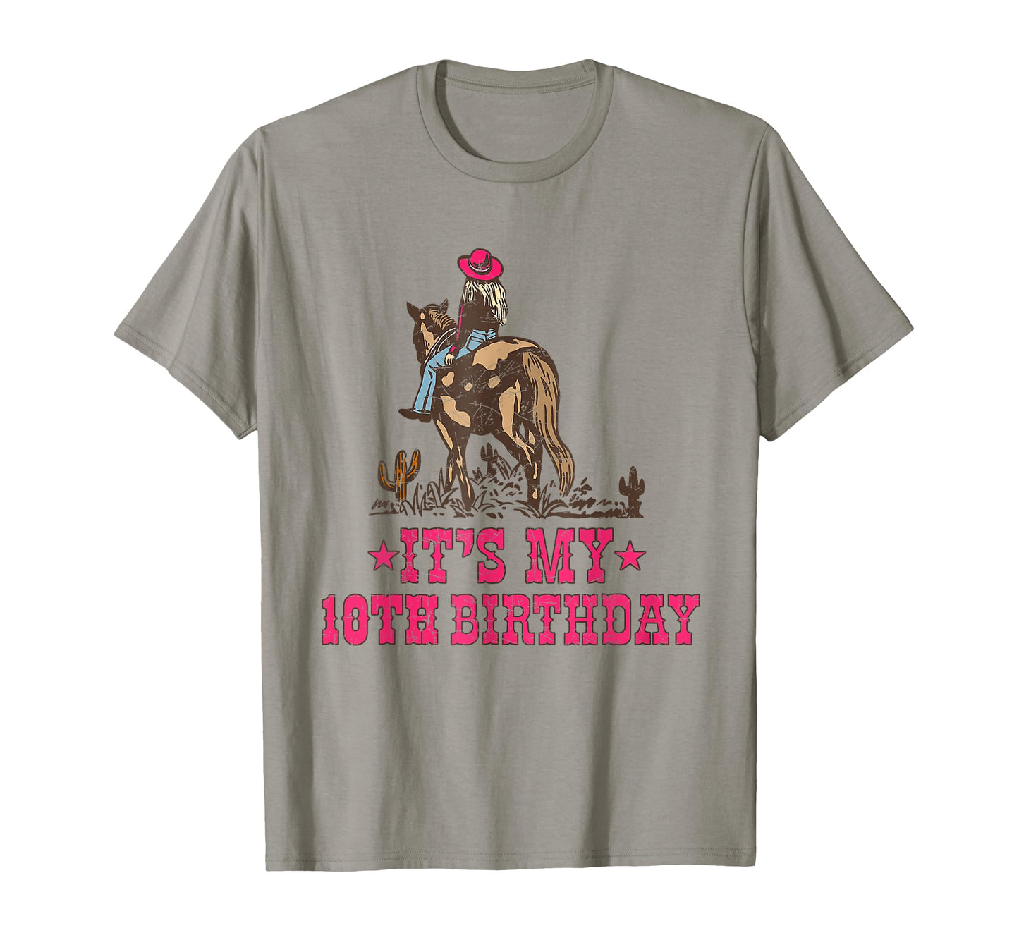 10 Year Old Cowgirl Riding Horse It's my 10th Birthday T-Shirt