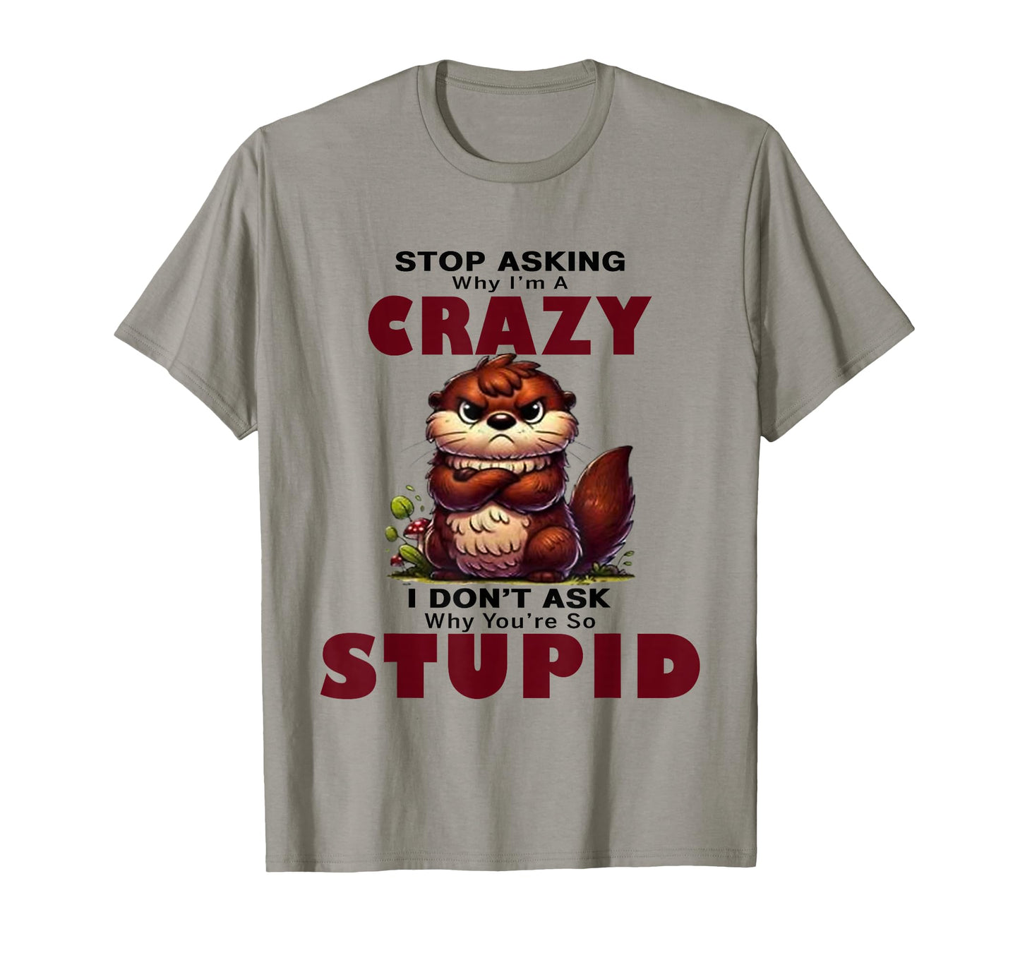 Stop Asking Why I'm A Crazy I Don't Ask Why You're So Stupid T-Shirt