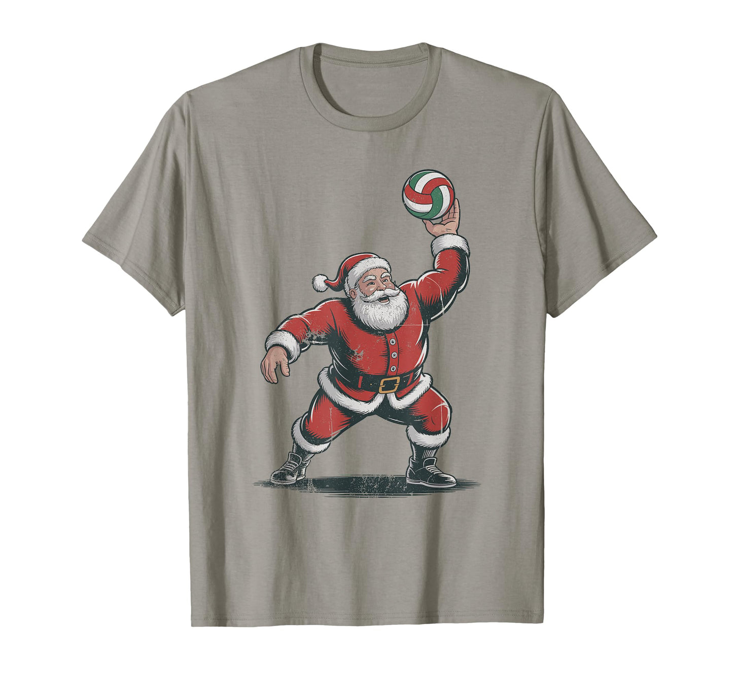 Retro Santa Playing Volleyball Vintage 90s Christmas Holiday T-Shirt