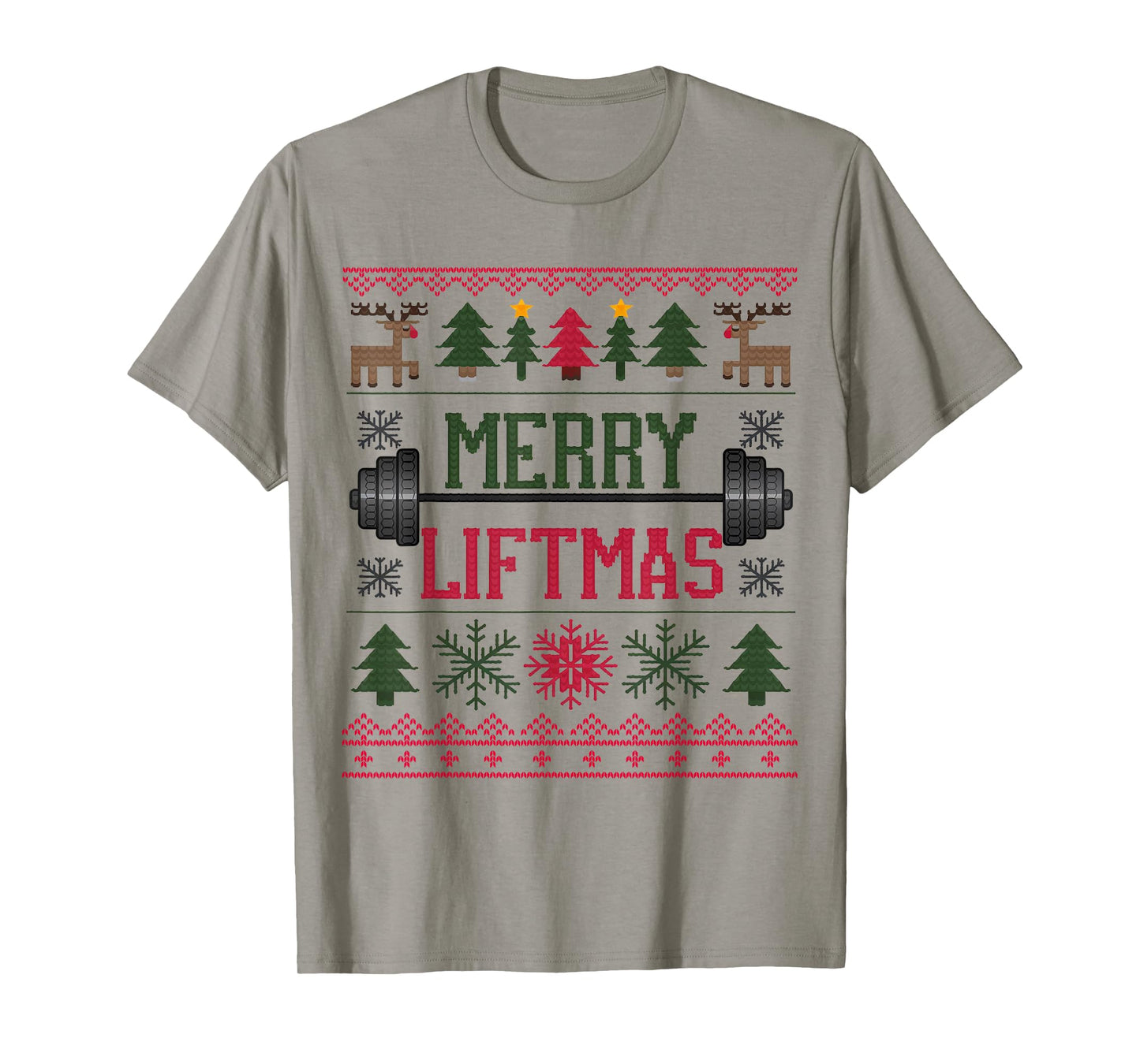 Merry Liftmas Weightlifter Fitness T-Shirt