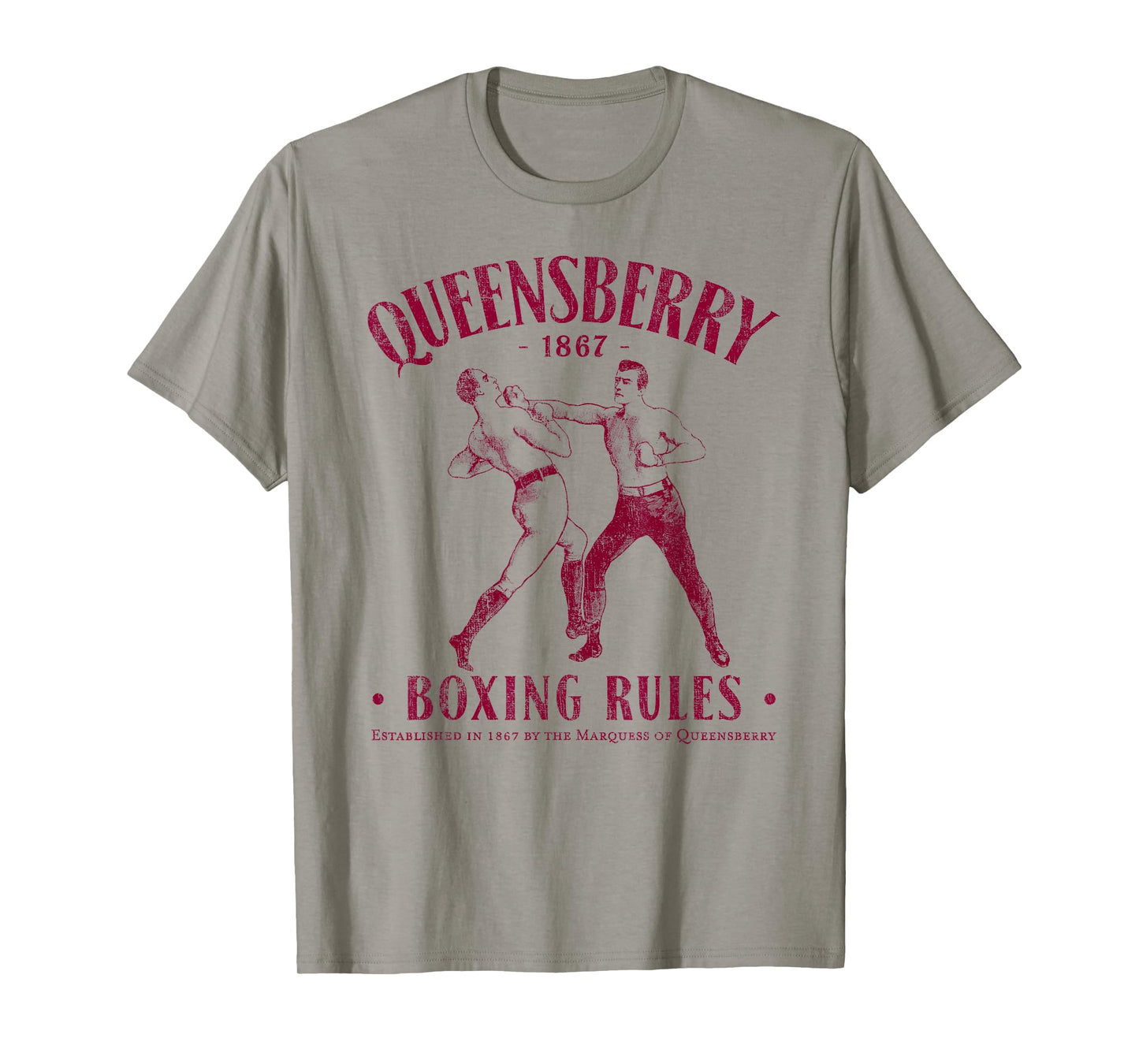 Distressed Vintage Boxing T-Shirt - Queensbury Boxing Rules T-Shirt