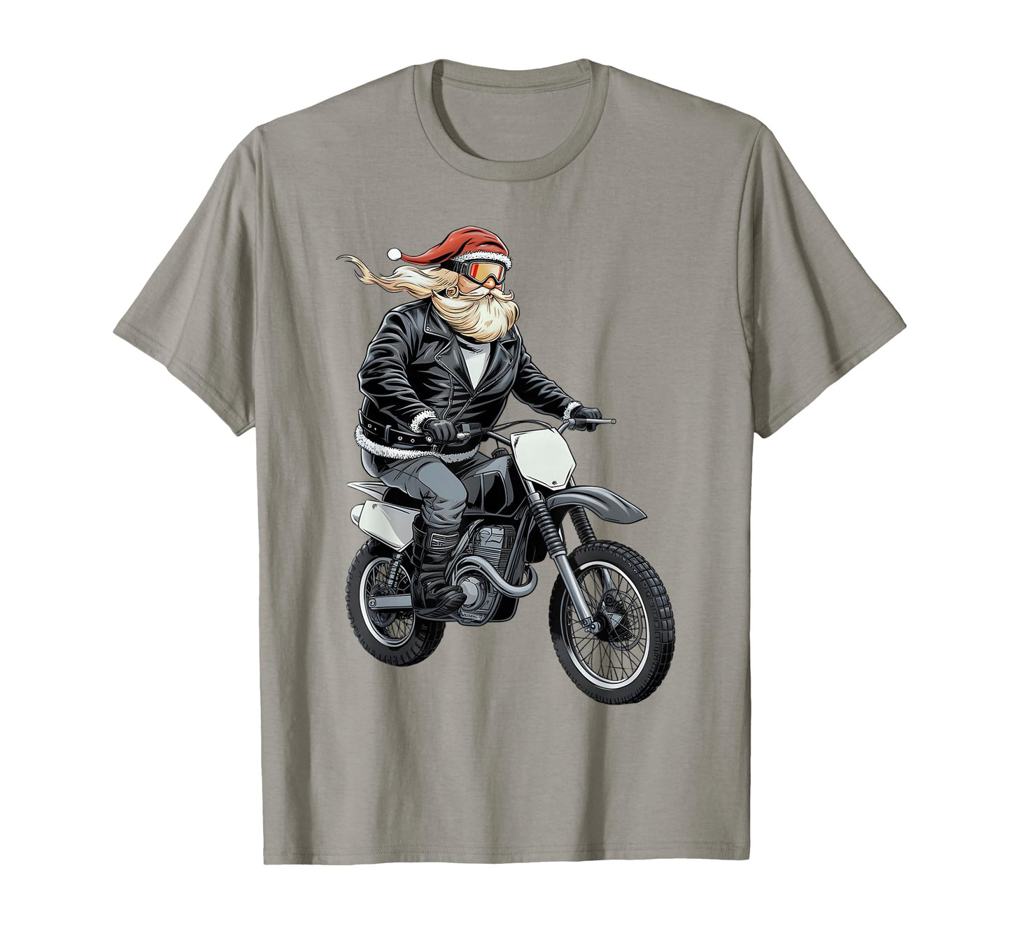 Christmas Motorcycle Racing Santa Xmas Funny Biker Boys Men T-Shirt