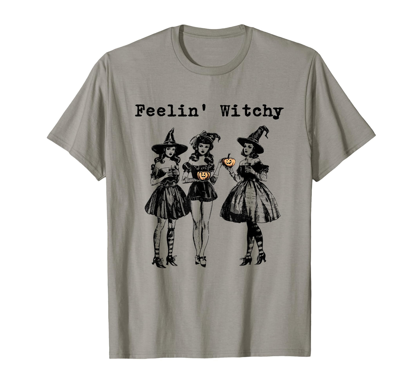 Feelin' Witchy Vintage Witches Halloween Aesthetic T-Shirt