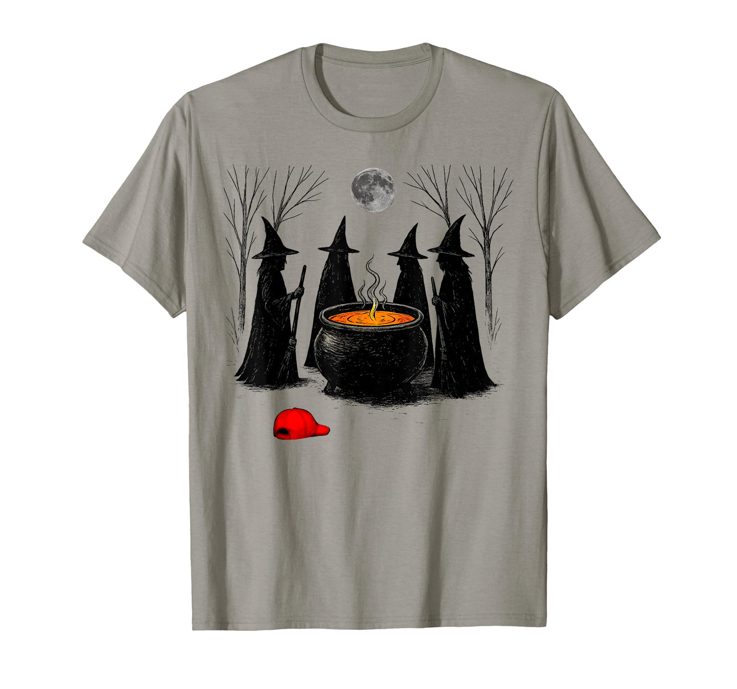 Spooky Witch Halloween Feminist Women Rights Against Trump T-Shirt