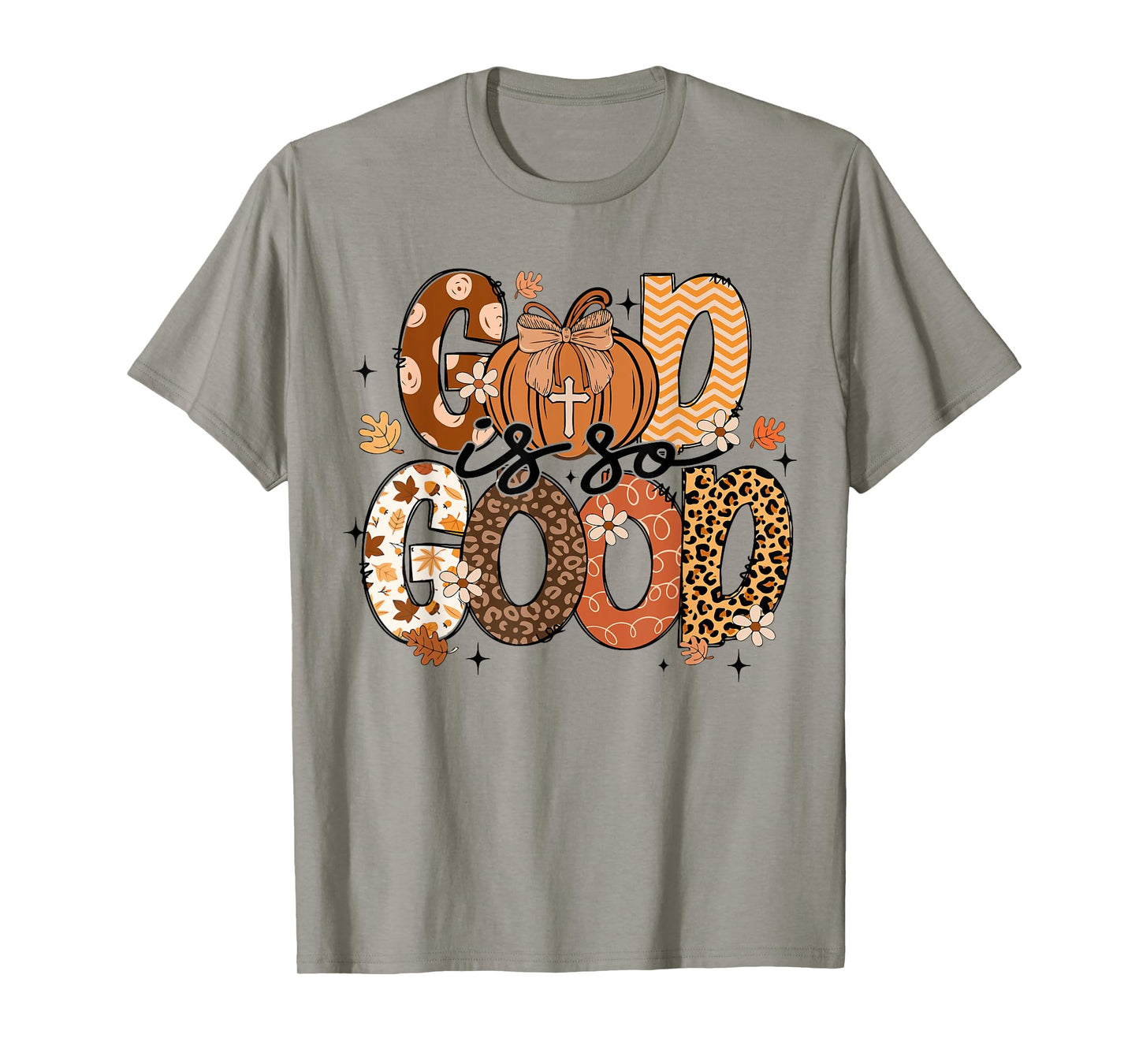 Autumn Pumpkin Christian Thanksgiving Faith God is So Good T-Shirt