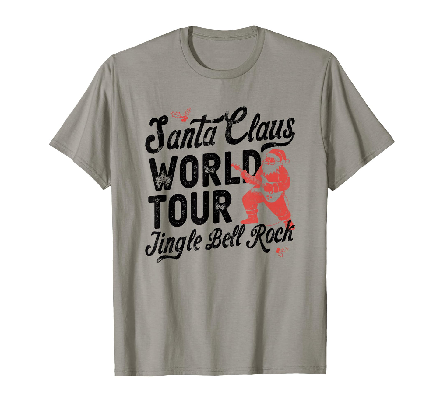 Santa Claus Jingle Rock Retro Christmas Outfit T-Shirt