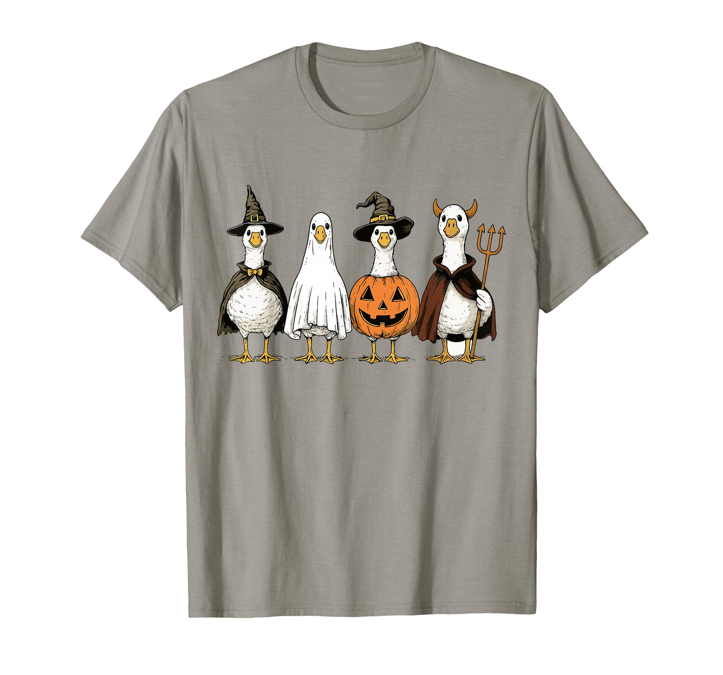 Just A Spooky Goose Halloween Silly Goose Funny Halloween T-Shirt