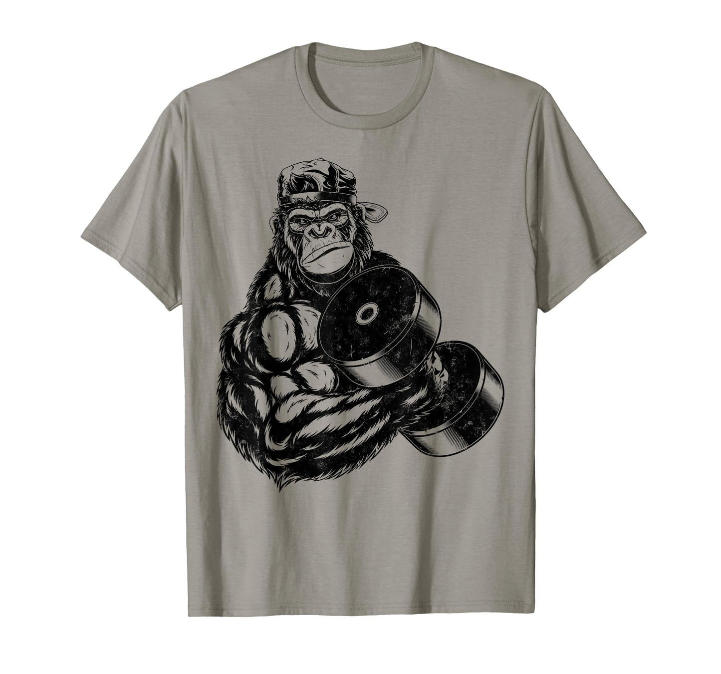 Gorilla Bodybuilder Gym Weightlifting Tee Workout Motivation T-Shirt
