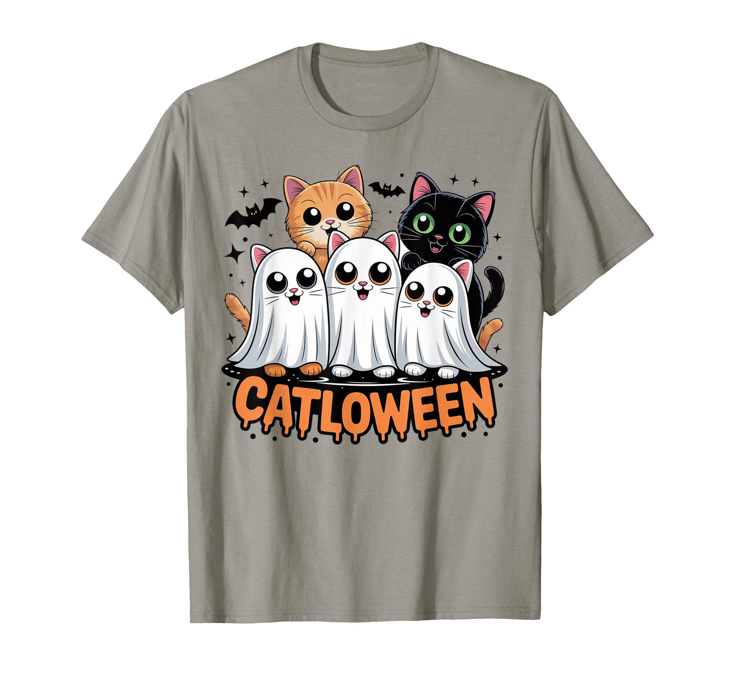 catloween Boo Cute Kitty Cats Lover Halloween Women Men T-Shirt