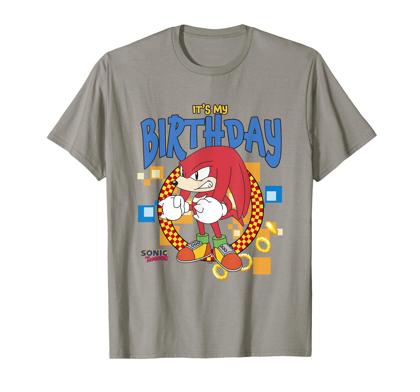 Sonic The Hedgehog Birthday It's My B-Day Knuckles T-Shirt