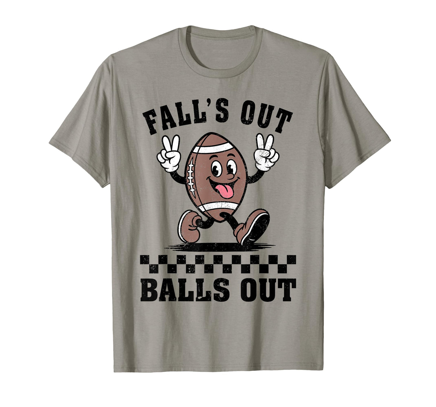 Retro Falls Out Balls Out Football Lover Mens Womens Costume T-Shirt