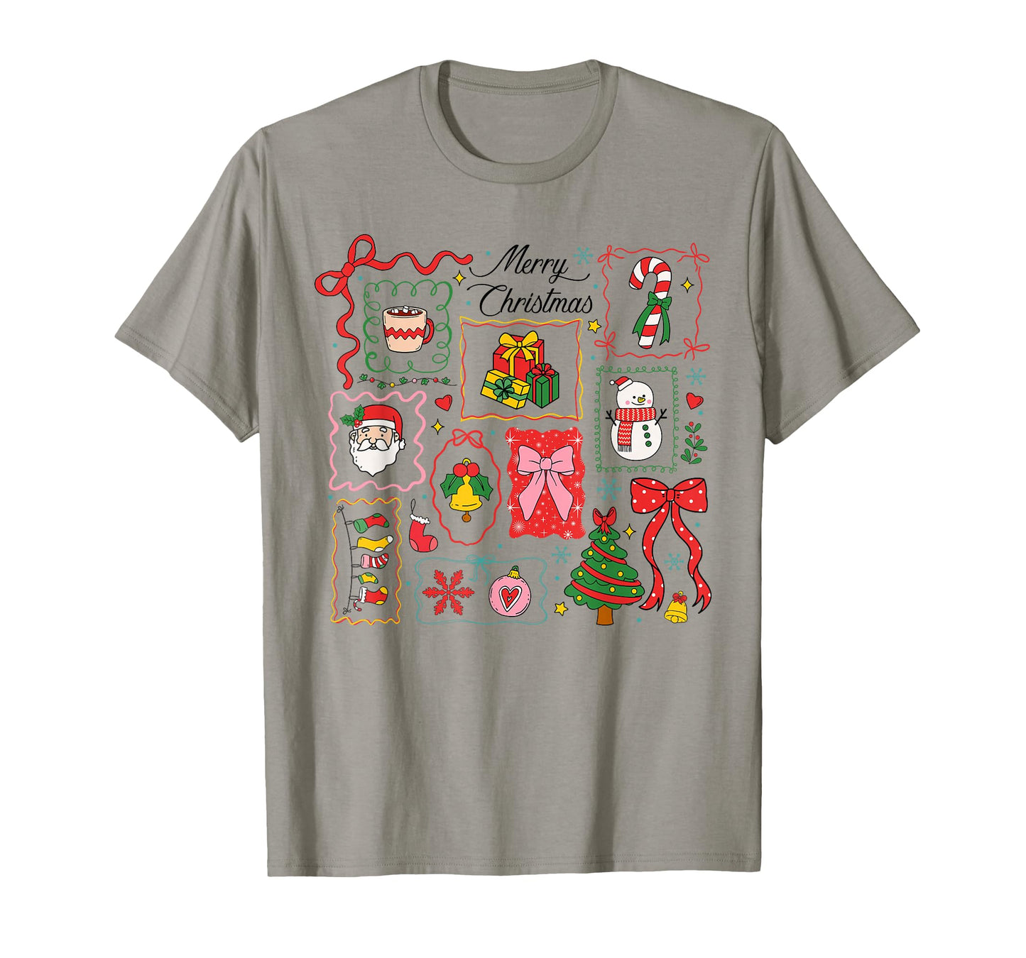 Merry Christmas Santa Claus Holiday Tis The Season Women Kid T-Shirt