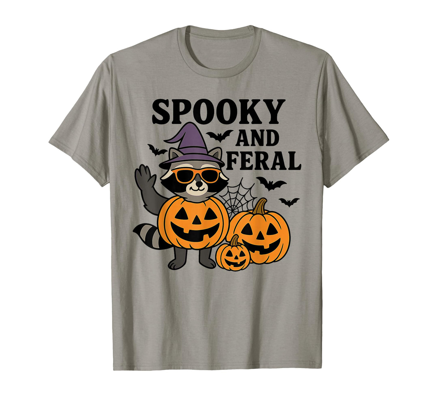 Funny Halloween Raccoon Pumpkin Costume T-Shirt