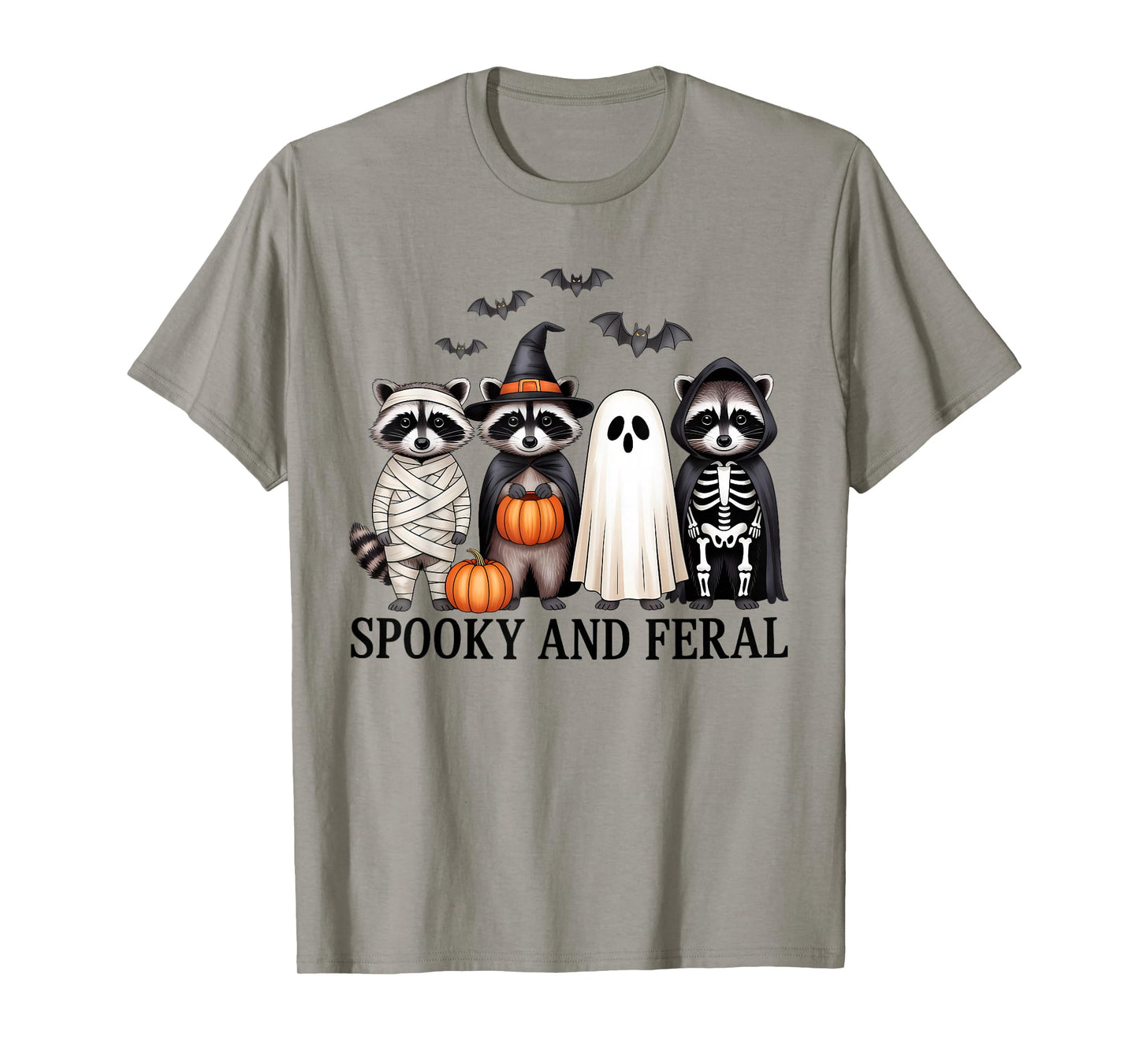 Spooky and Feral Raccon Halloween Costume for Raccon Lover T-Shirt