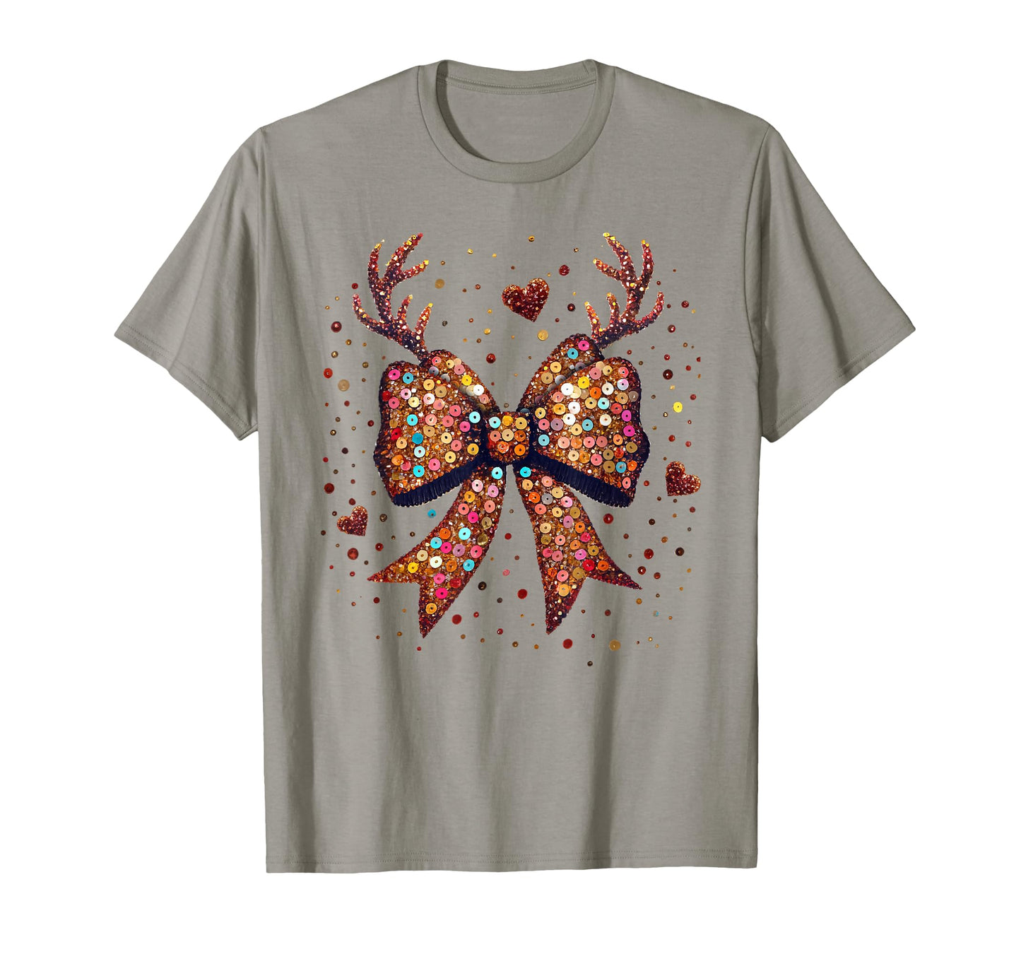 Merry Christmas Reindeer Coquette Bow Xmas Vibes Santa T-Shirt