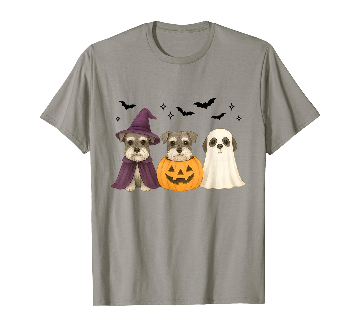 Witch Schnauzer Halloween Schnauzer Dog Mom Dog Lover T-Shirt