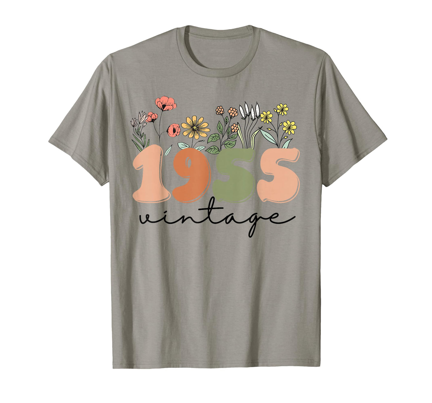 70 Years Old Vintage 1955 70th Birthday Tee Wildflower Women T-Shirt