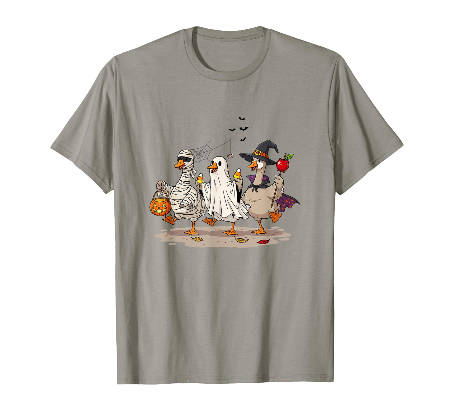 Halloween Witch Goose Retro Ghost Pumpkin Funny Costume T-Shirt