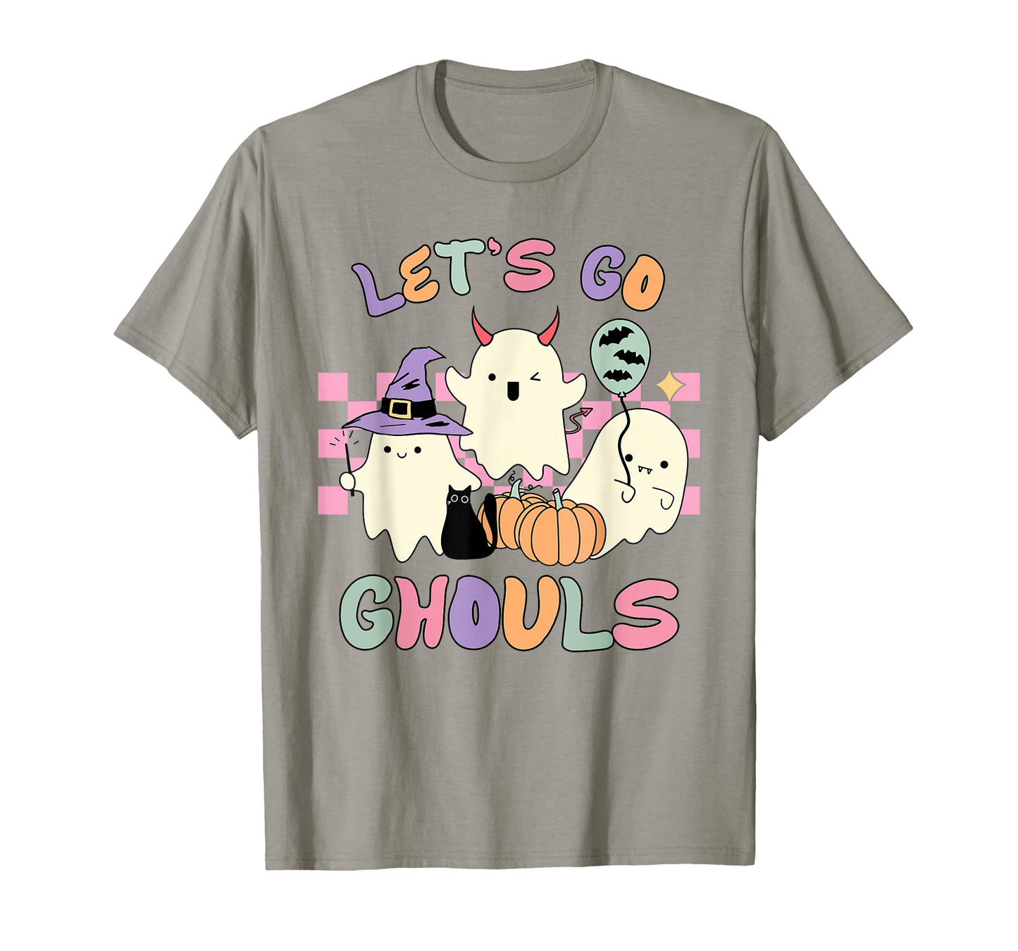 Let's Go Ghouls Halloween Cute Ghosts T-Shirt