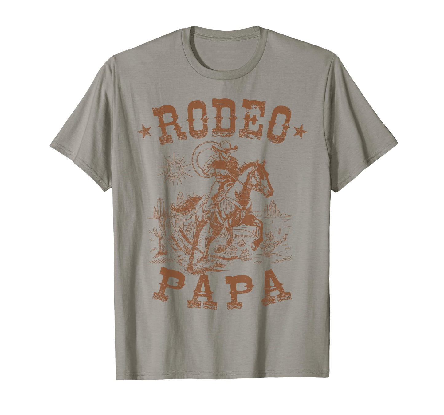 Rodeo Papa Western Cowboy Family Matching Father's Day T-Shirt