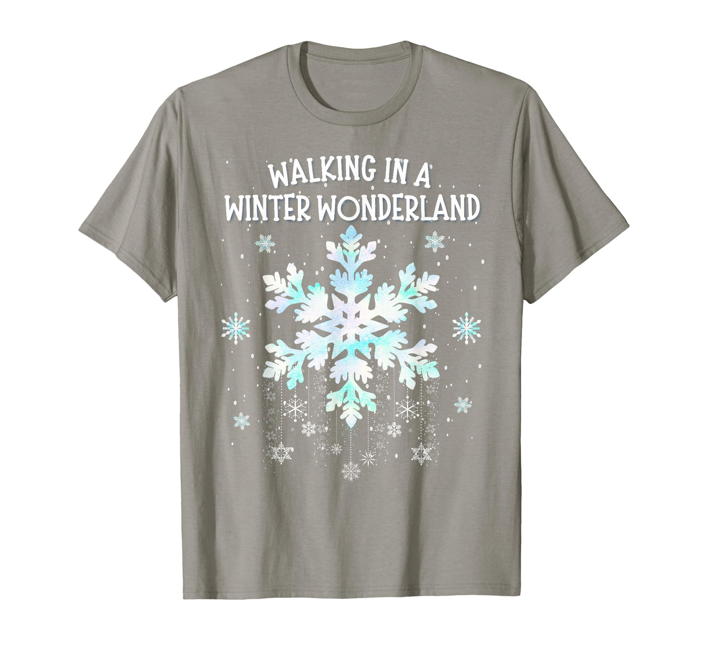 Walking in A Winter Wonderland Tie Dye Snowflake Christmas T-Shirt