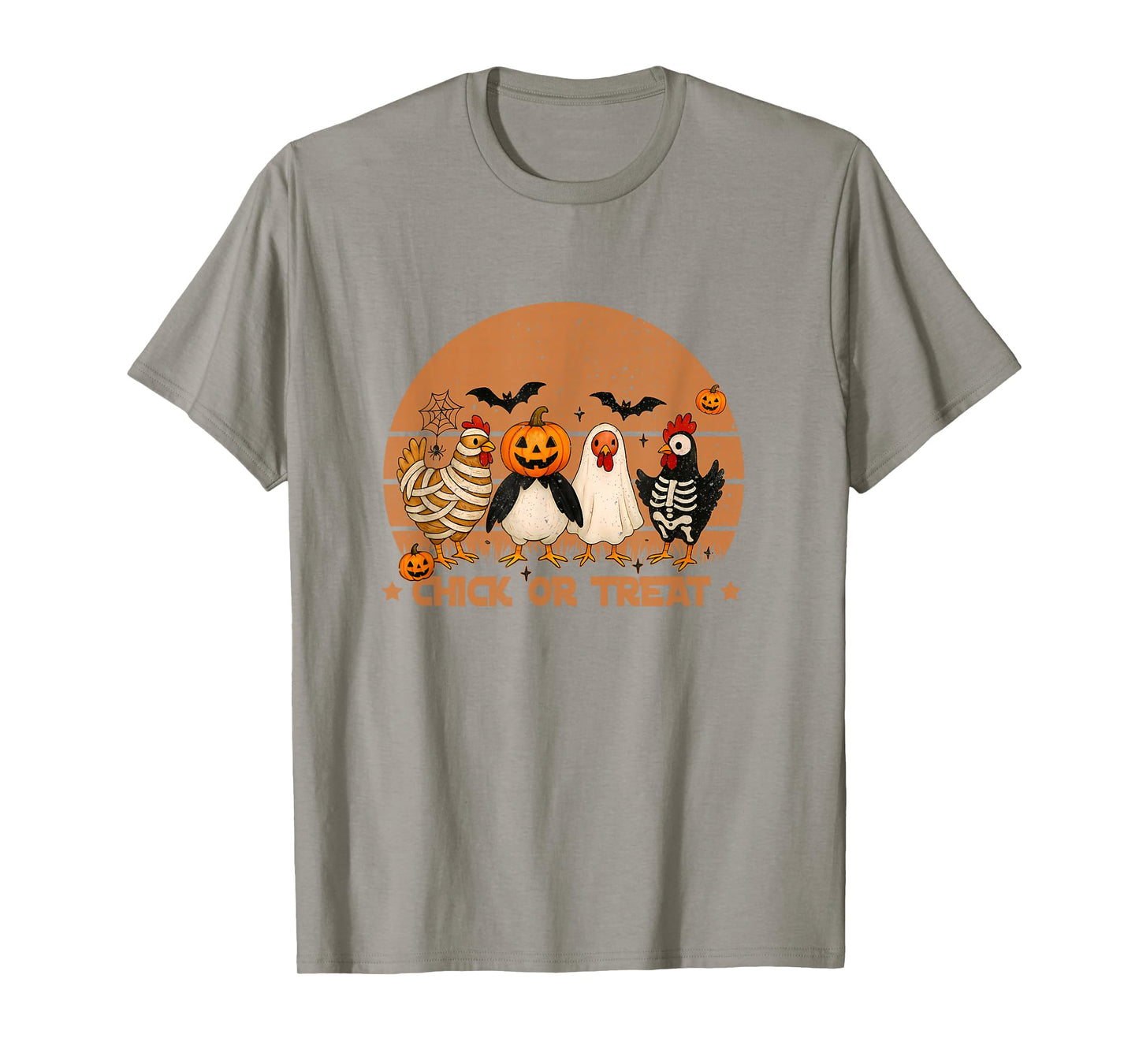 Chick Or Treat Halloween Pumpkin Ghost Spooky T-Shirt
