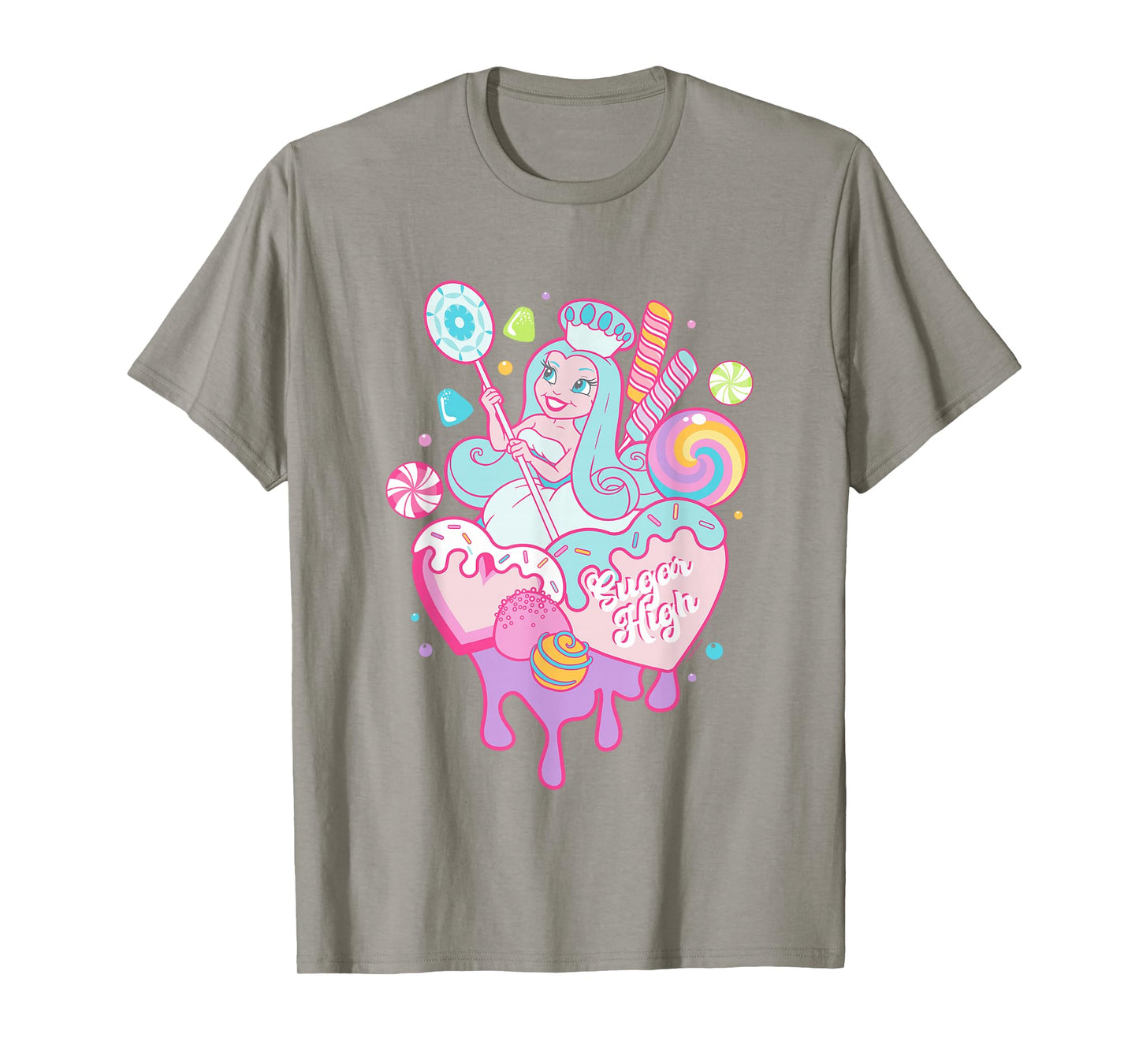 Candy Land Sugar High Cute Frostine Colorful Big Chest Logo T-Shirt